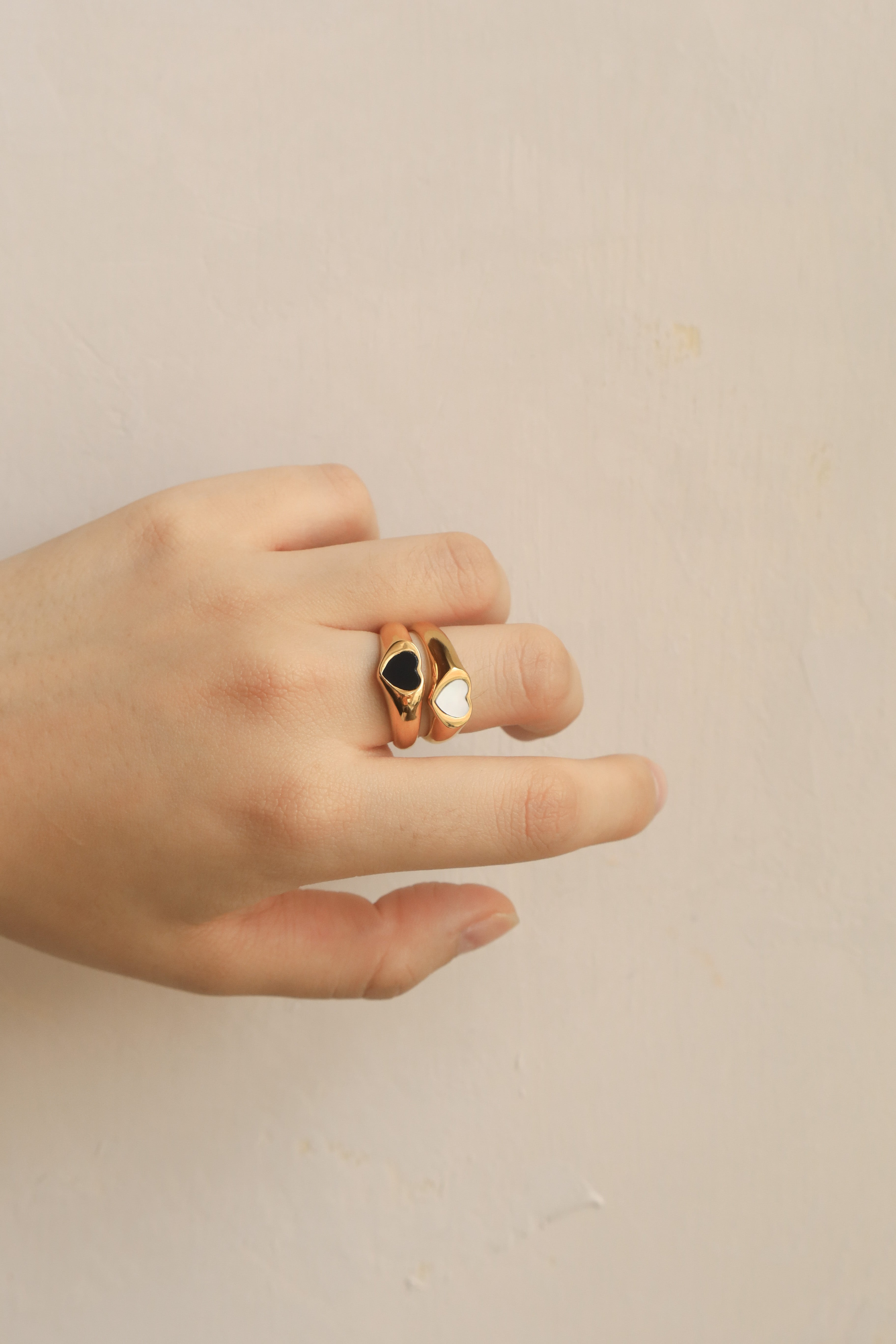 Enamel Heart Ring