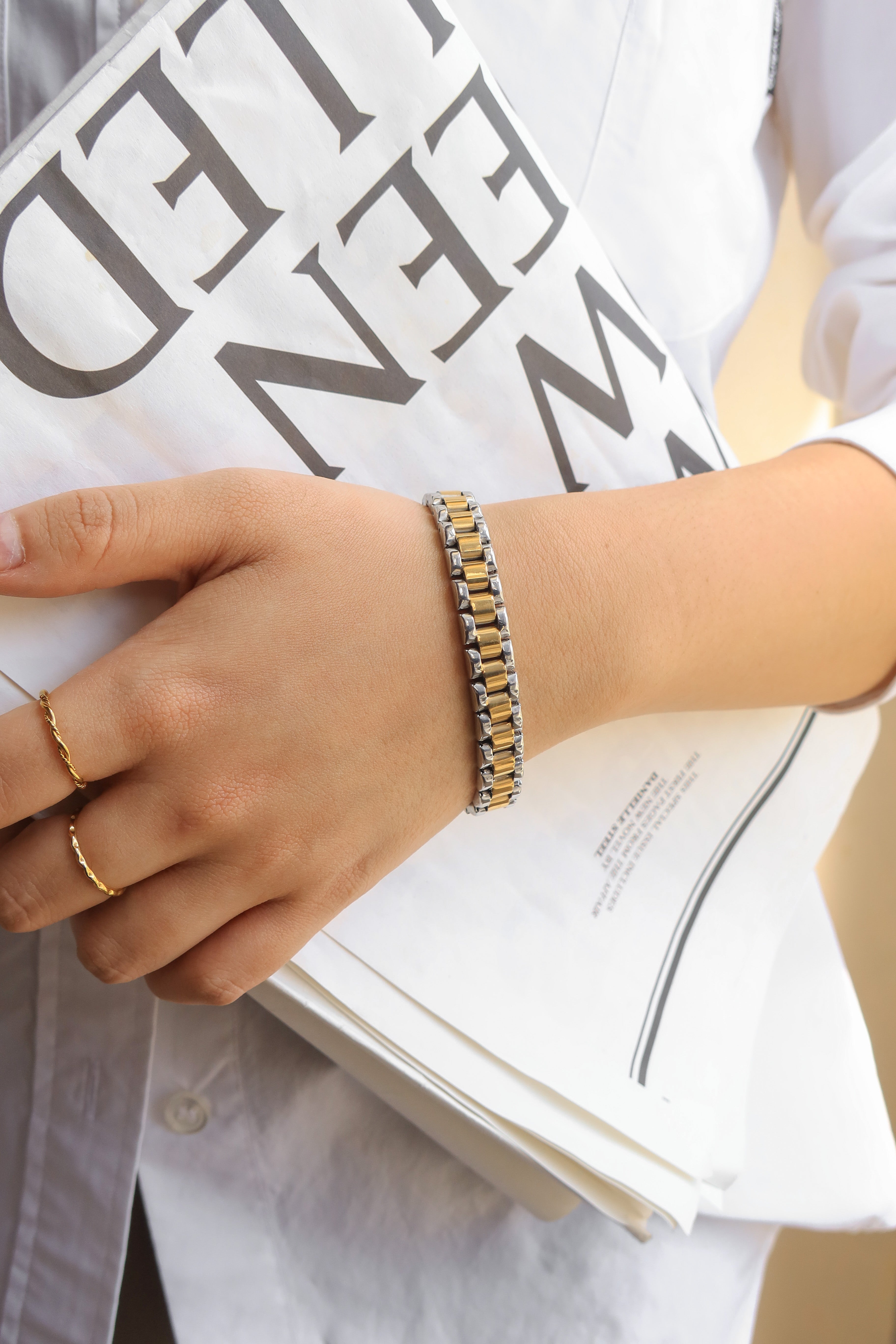 Lillian Two Tone Bracelet