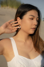 Pearl Double Hoops