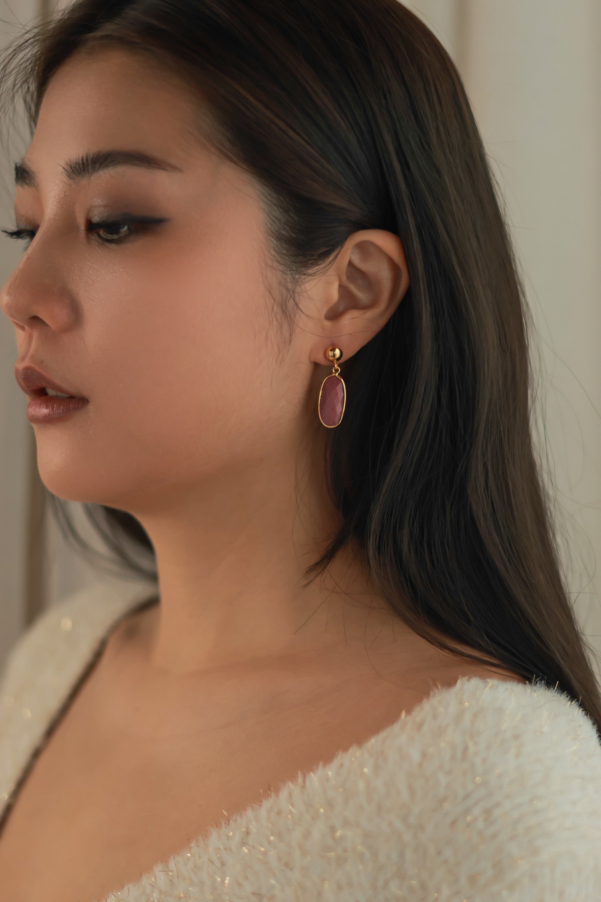 Strawberry Quartz Earrings