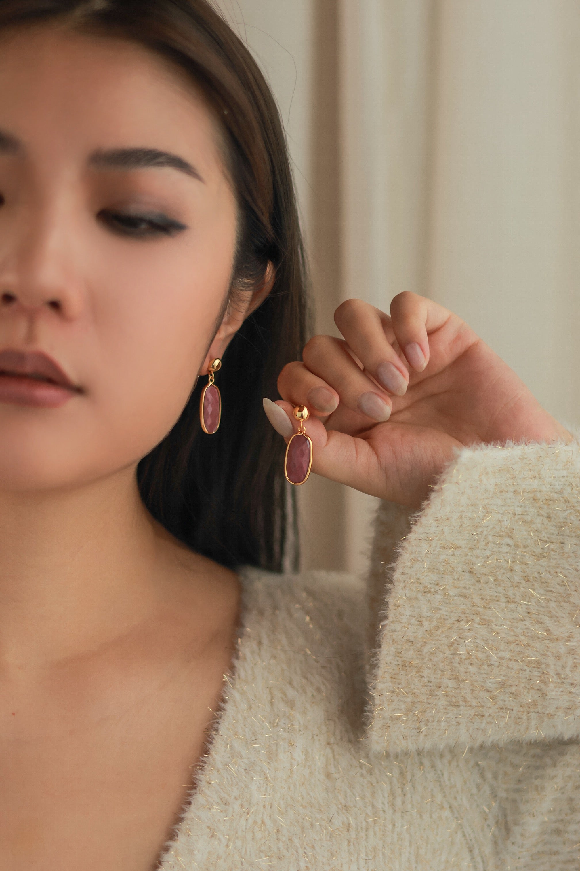Strawberry Quartz Earrings