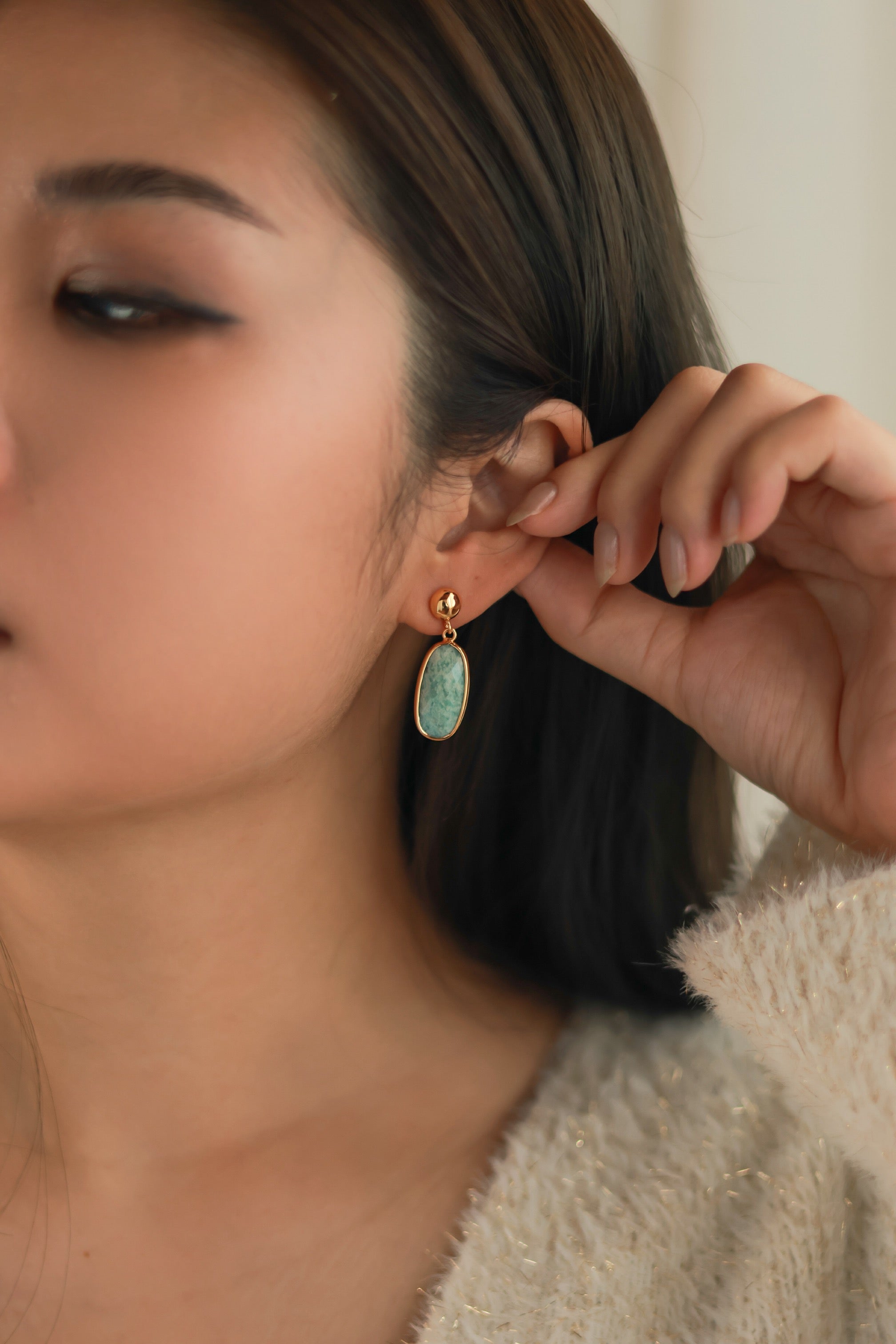 Natural Amazonite Earrings
