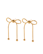 bow drop earrings
