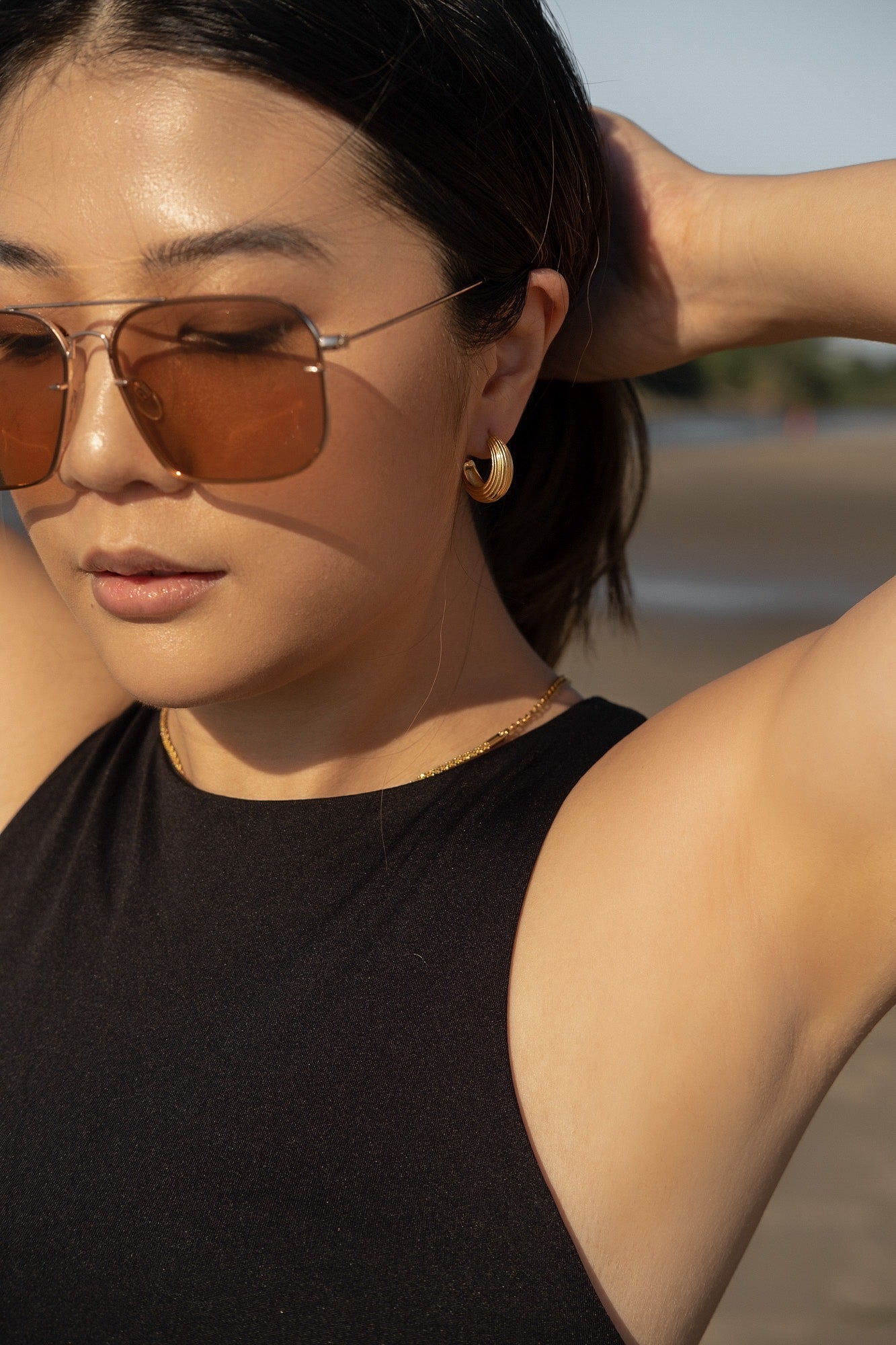Textured Hoop Earrings