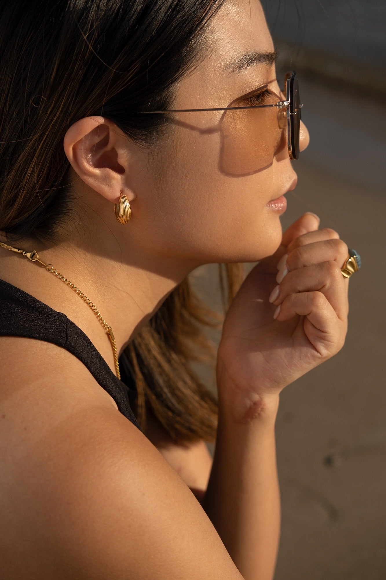 Textured Hoop Earrings
