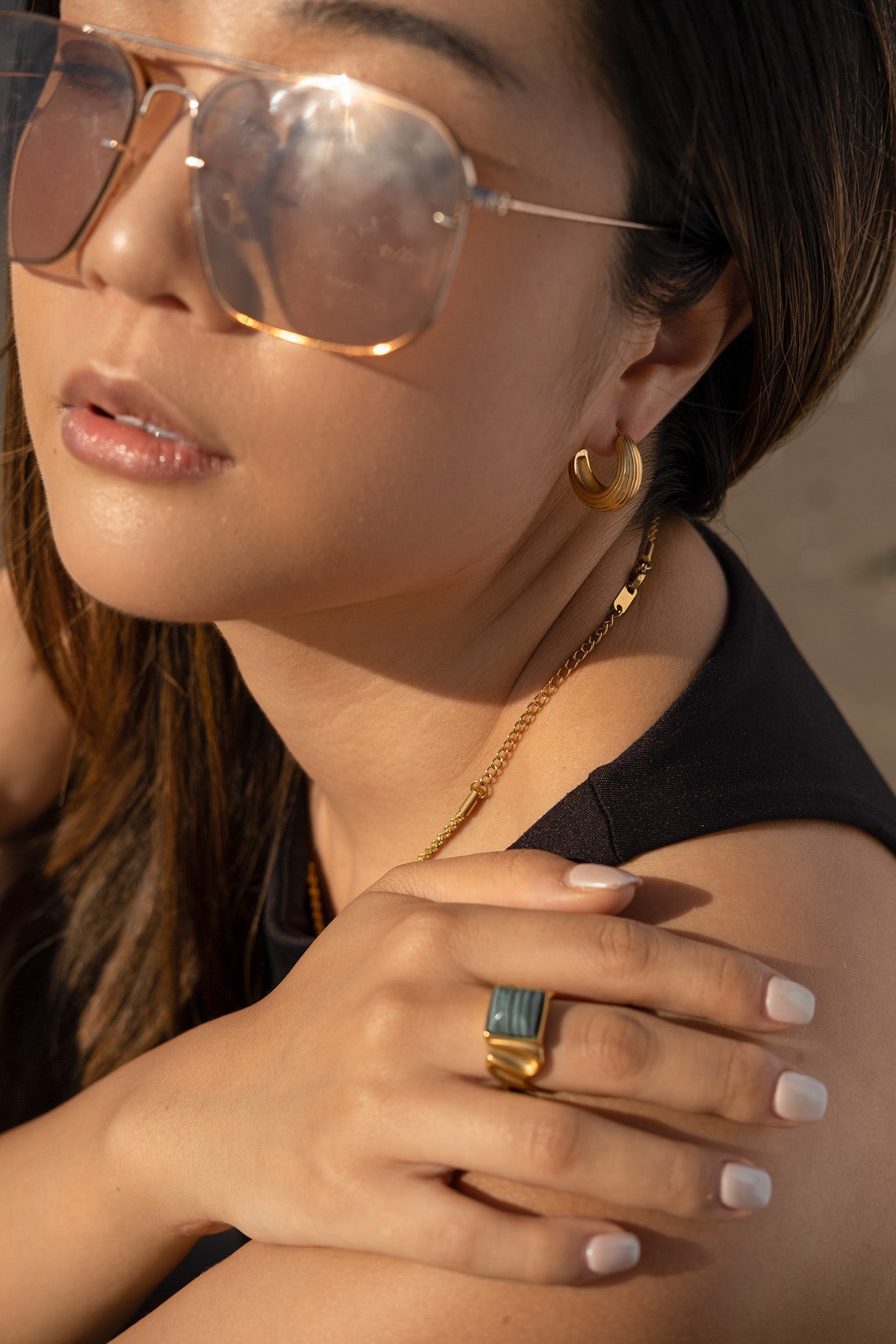 Textured Hoop Earrings
