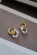Pearl Double Hoops