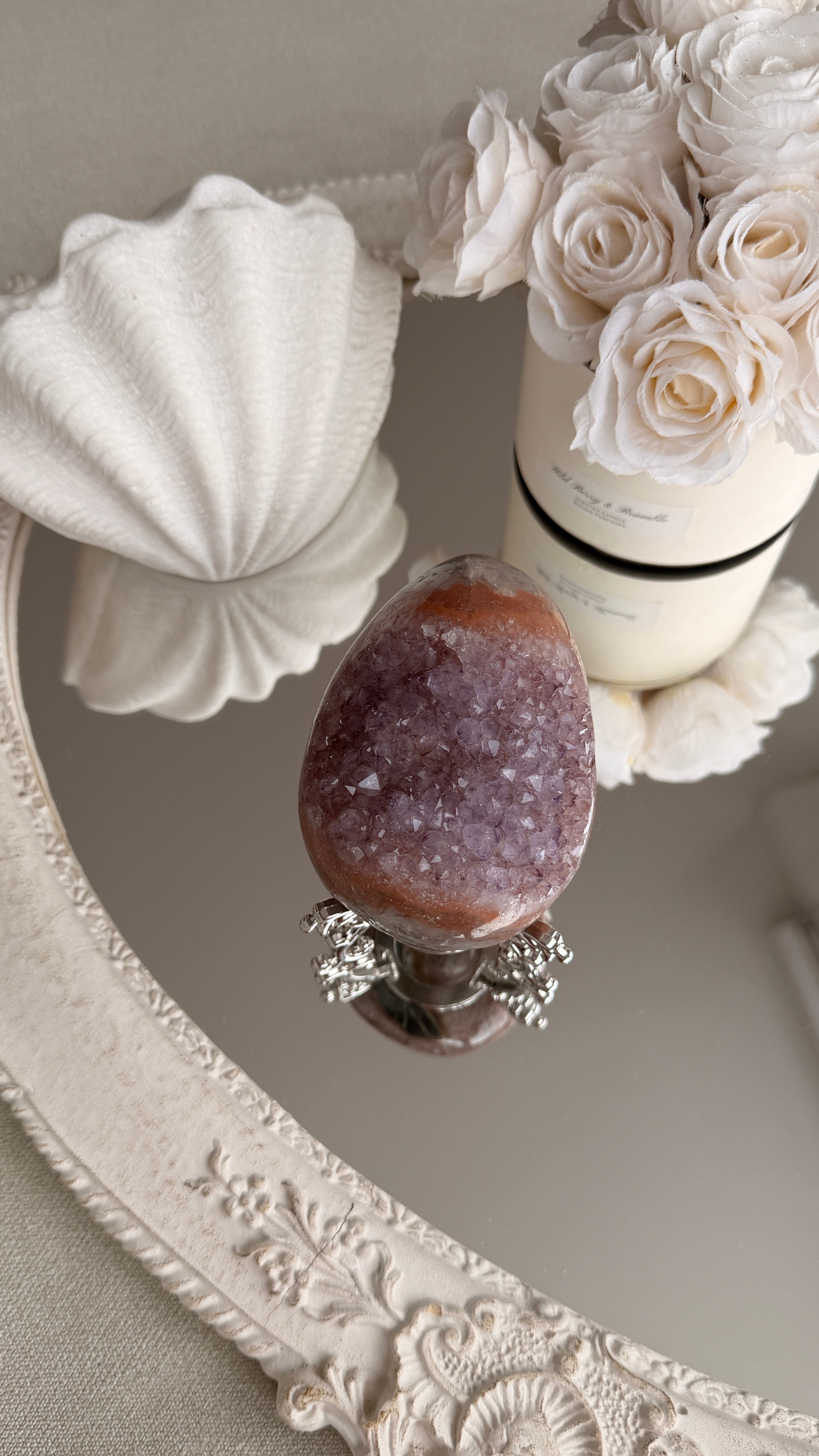 Brazilian Amethyst Druzy Egg #B