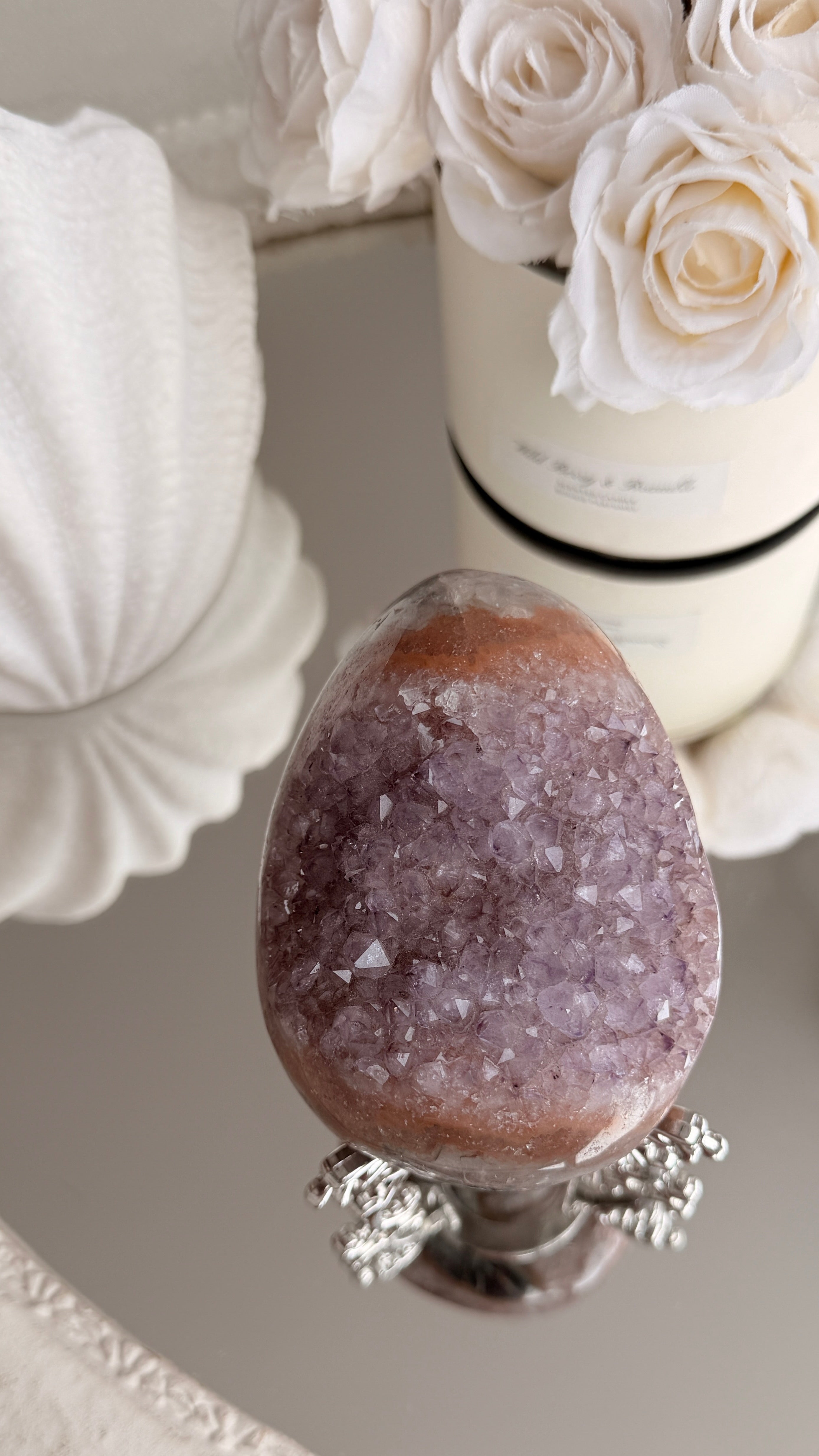 Brazilian Amethyst Druzy Egg #B