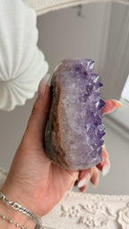 Brazilian Amethyst Druzy Egg #A (Stand Included)