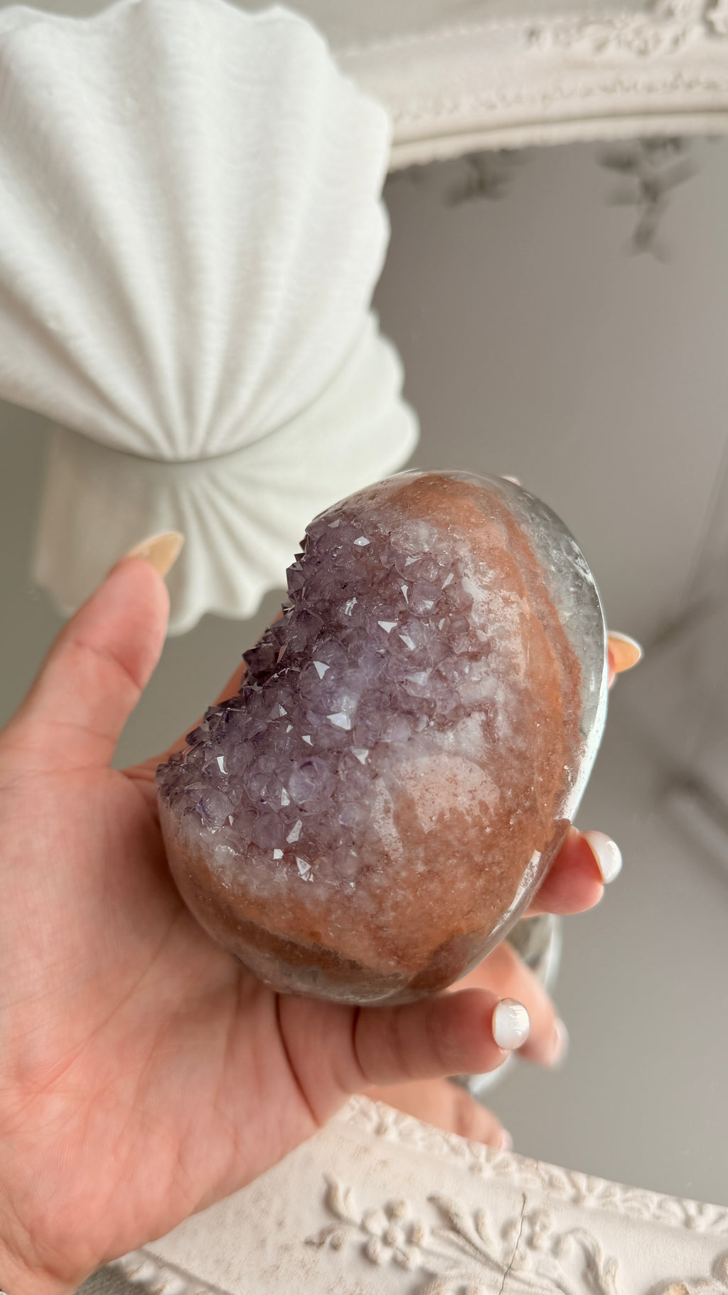 Brazilian Amethyst Druzy Egg #B