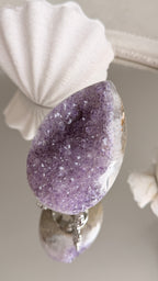 Brazilian Amethyst Druzy Egg #C (Stand Included)