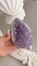 Brazilian Amethyst Druzy Egg #C (Stand Included)