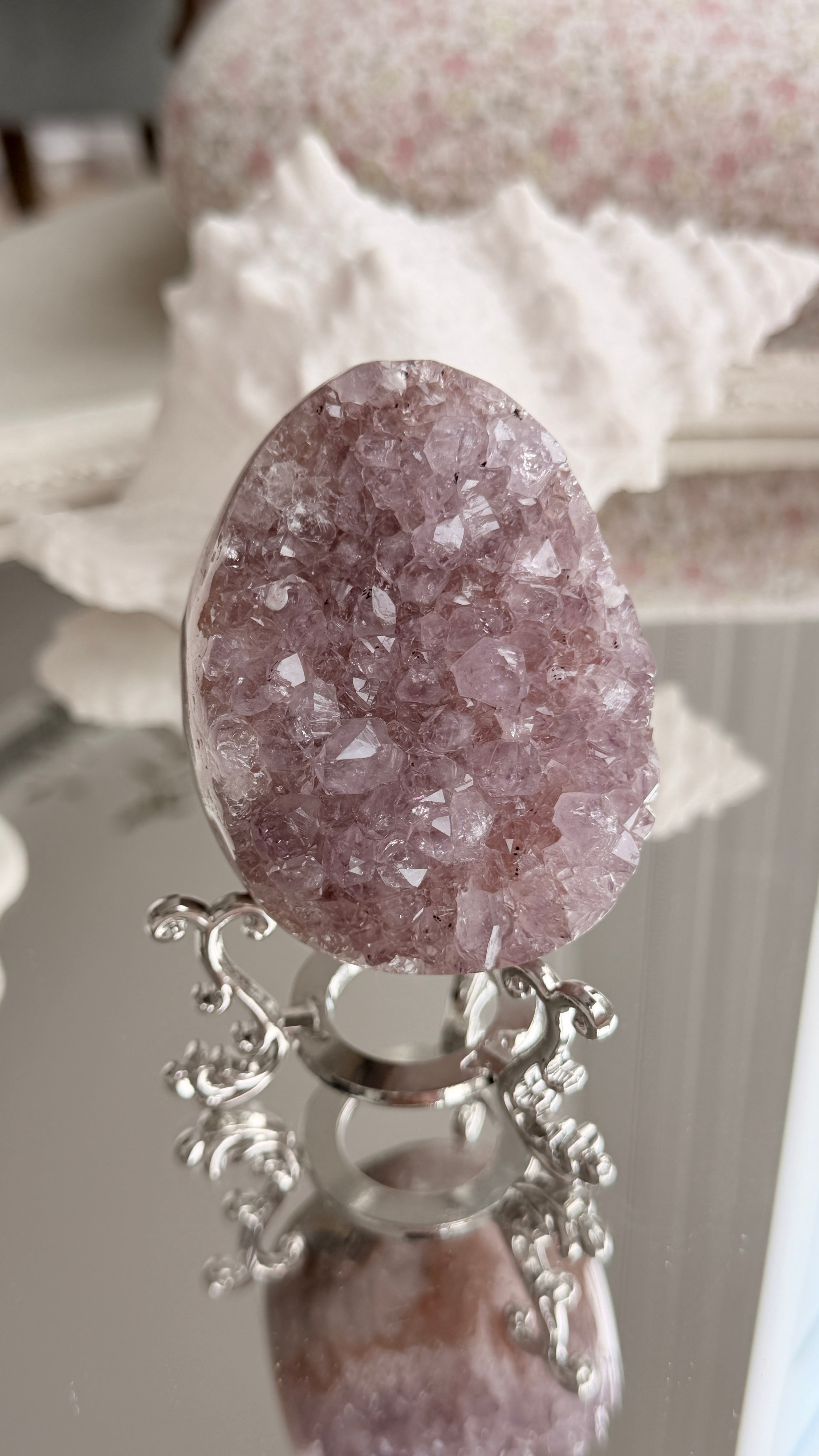 Brazilian Amethyst Druzy Egg #D