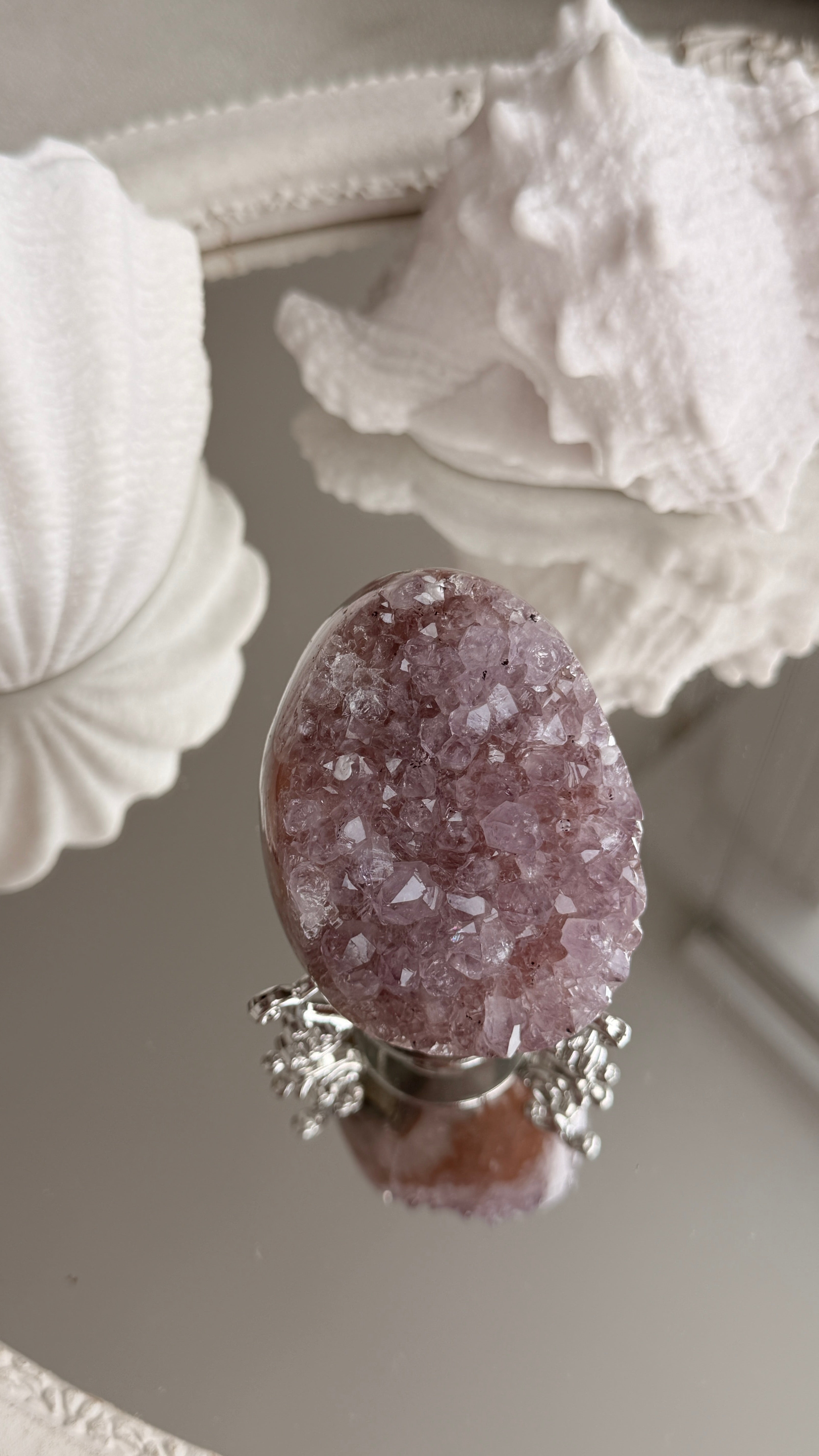 Brazilian Amethyst Druzy Egg #D
