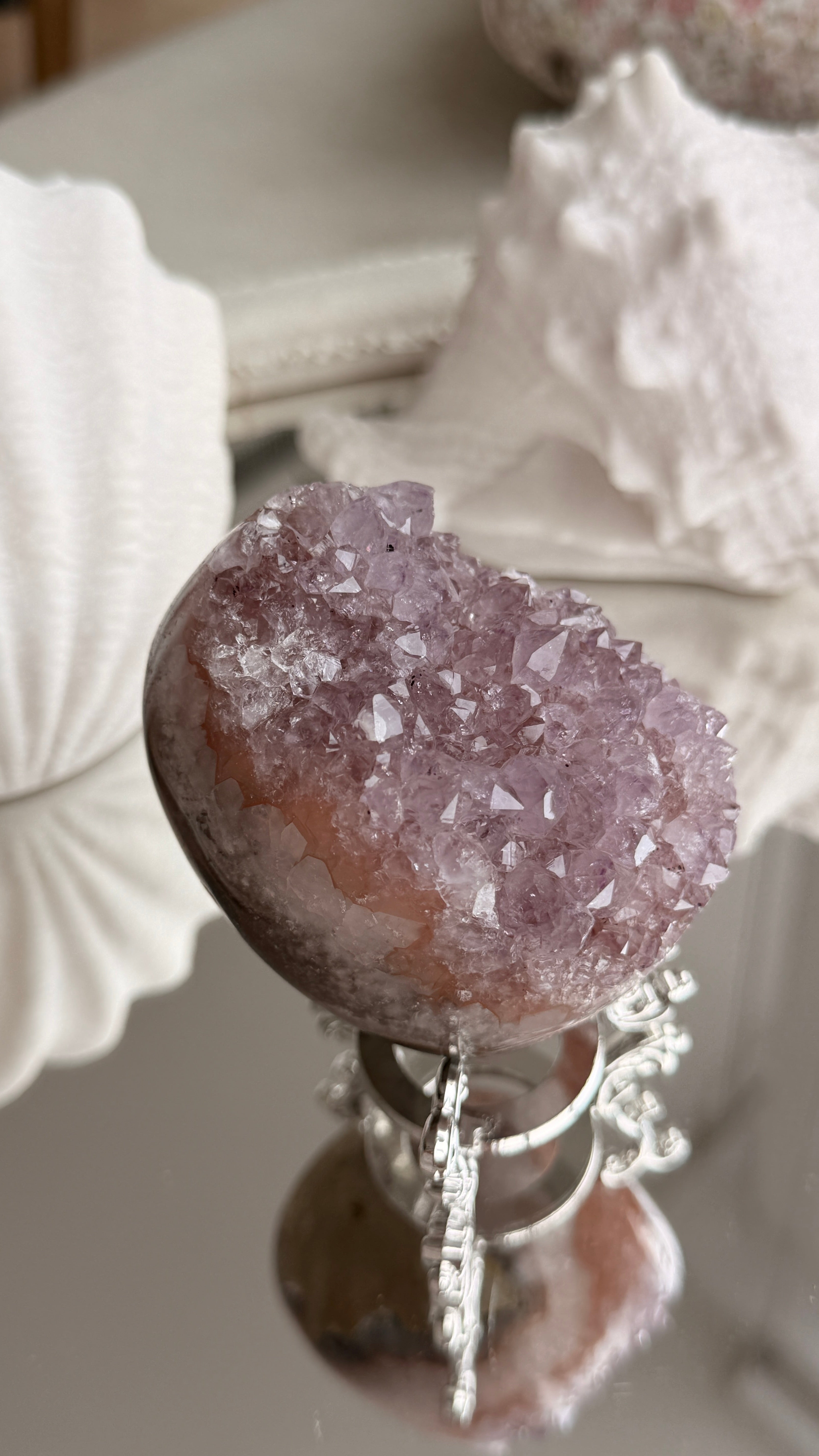 Brazilian Amethyst Druzy Egg #D