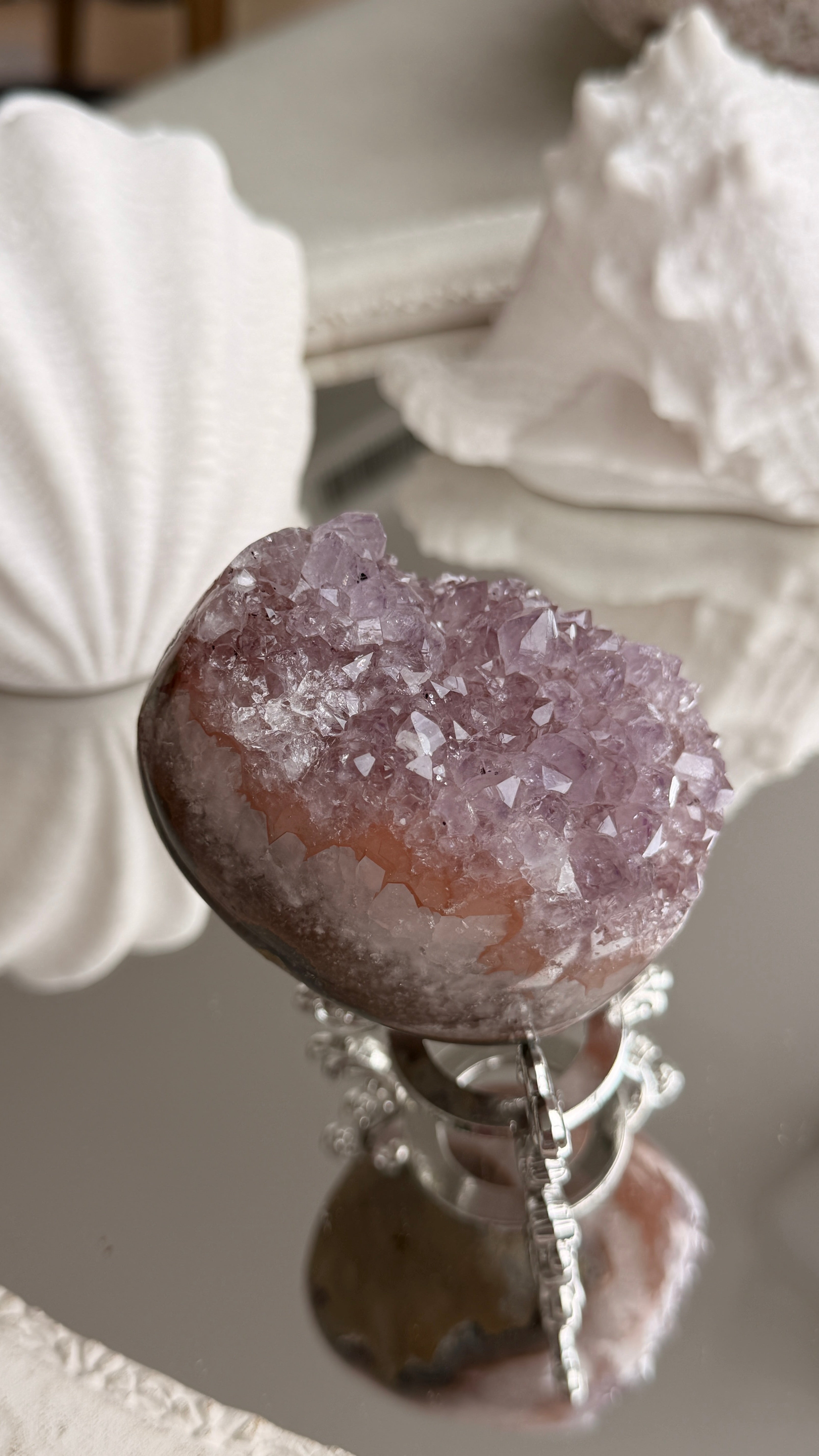 Brazilian Amethyst Druzy Egg #D