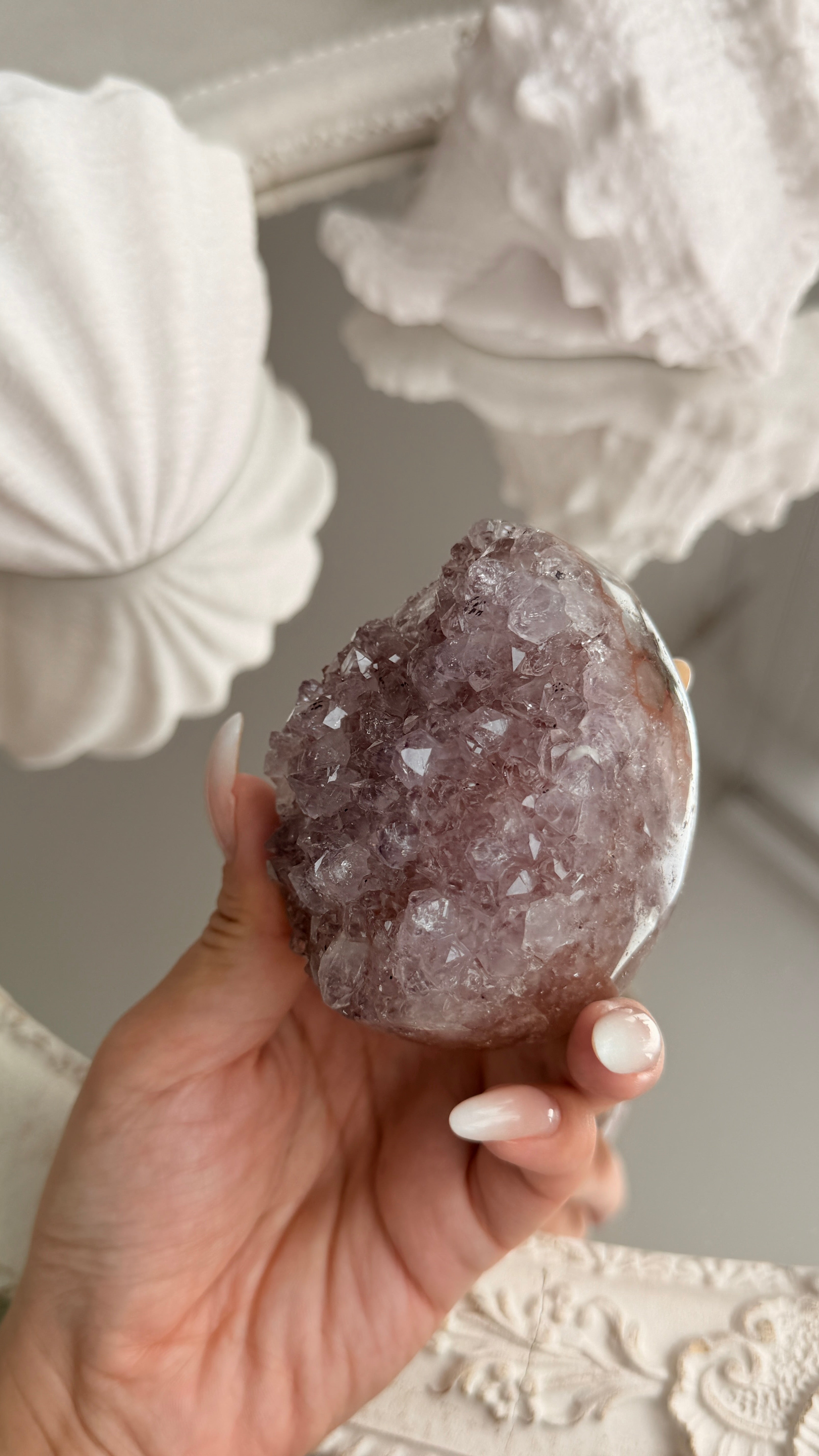 Brazilian Amethyst Druzy Egg #D