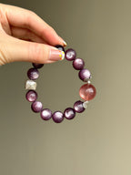 Purple Lepidolite & Pink Lepidolite Bracelet