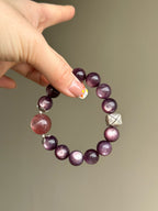 Purple Lepidolite & Pink Lepidolite Bracelet