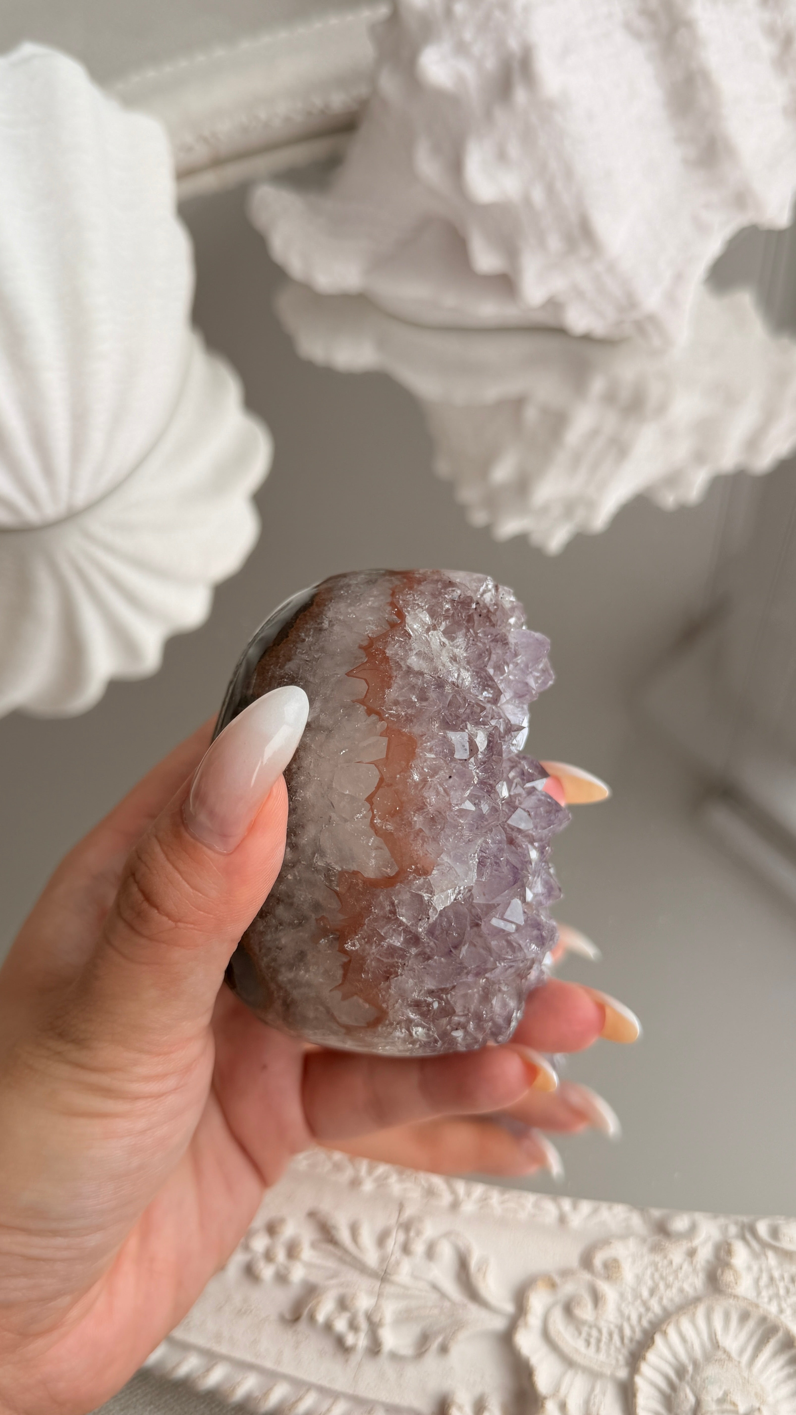 Brazilian Amethyst Druzy Egg #D