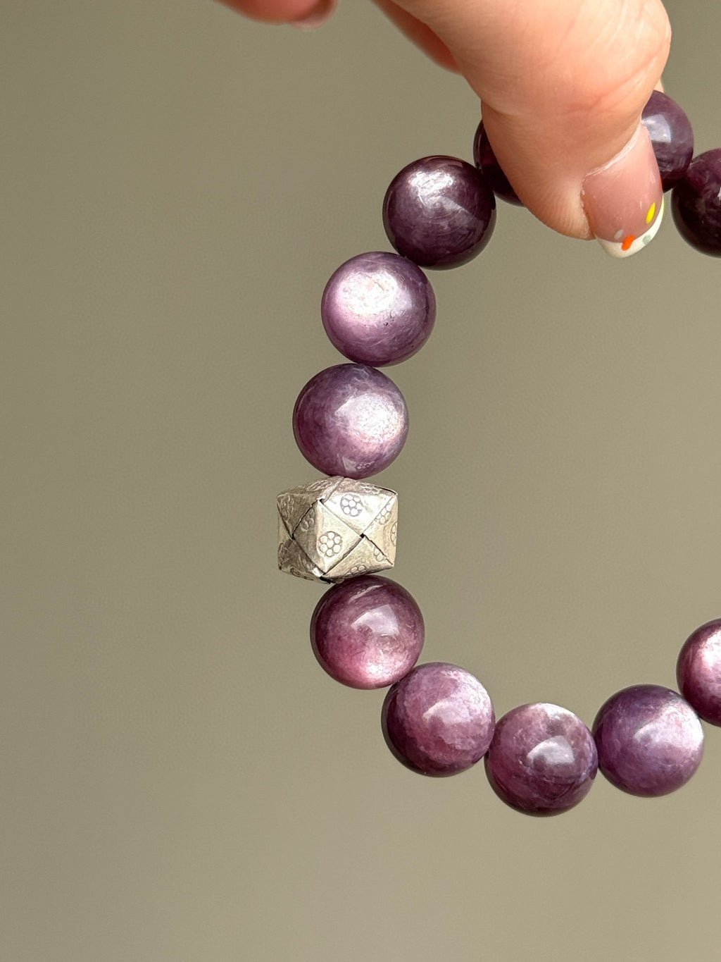Purple Lepidolite & Pink Lepidolite Bracelet