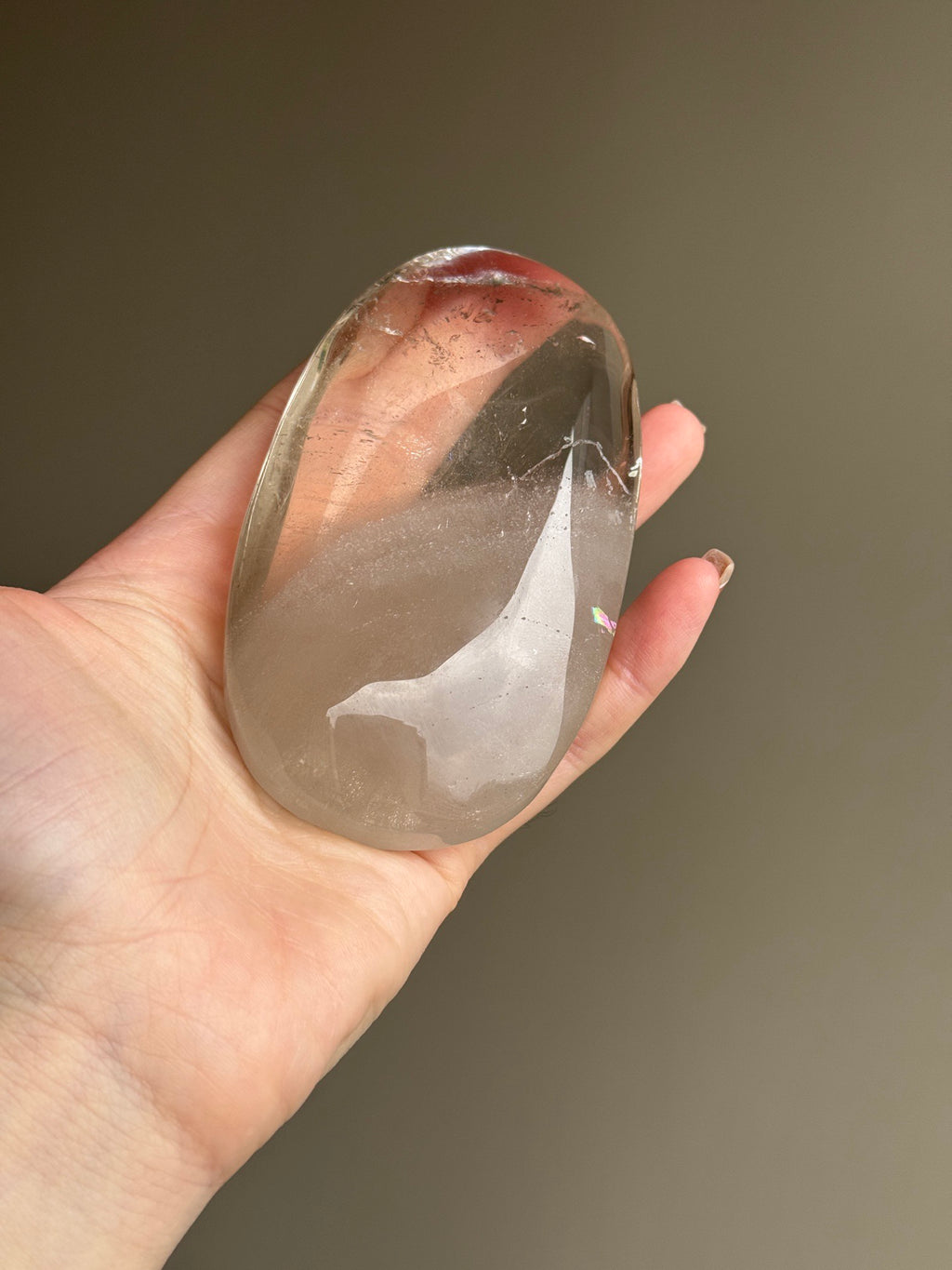 Shimmer Smoky Quartz Palm Stone