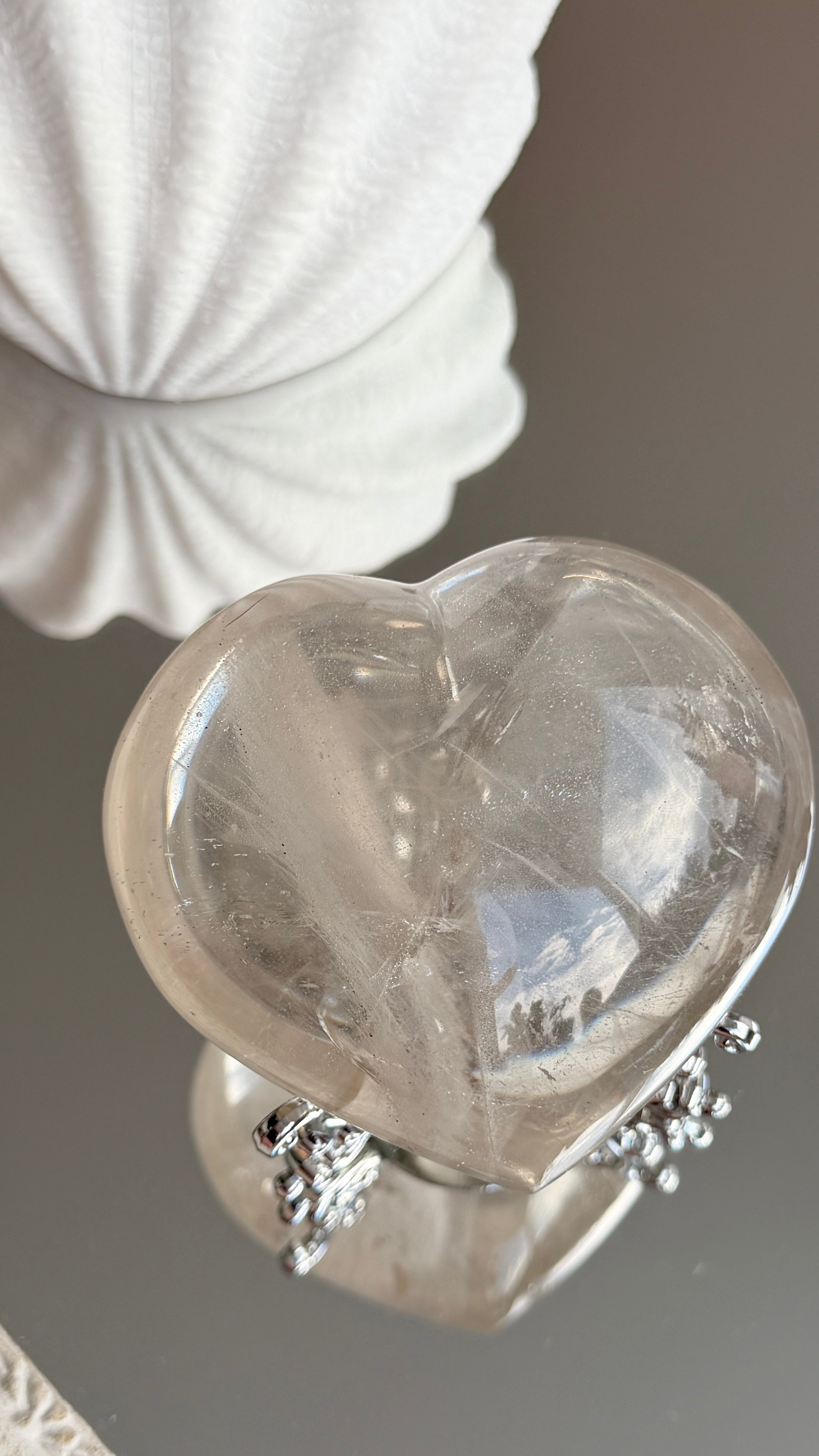 Clear Quartz Heart