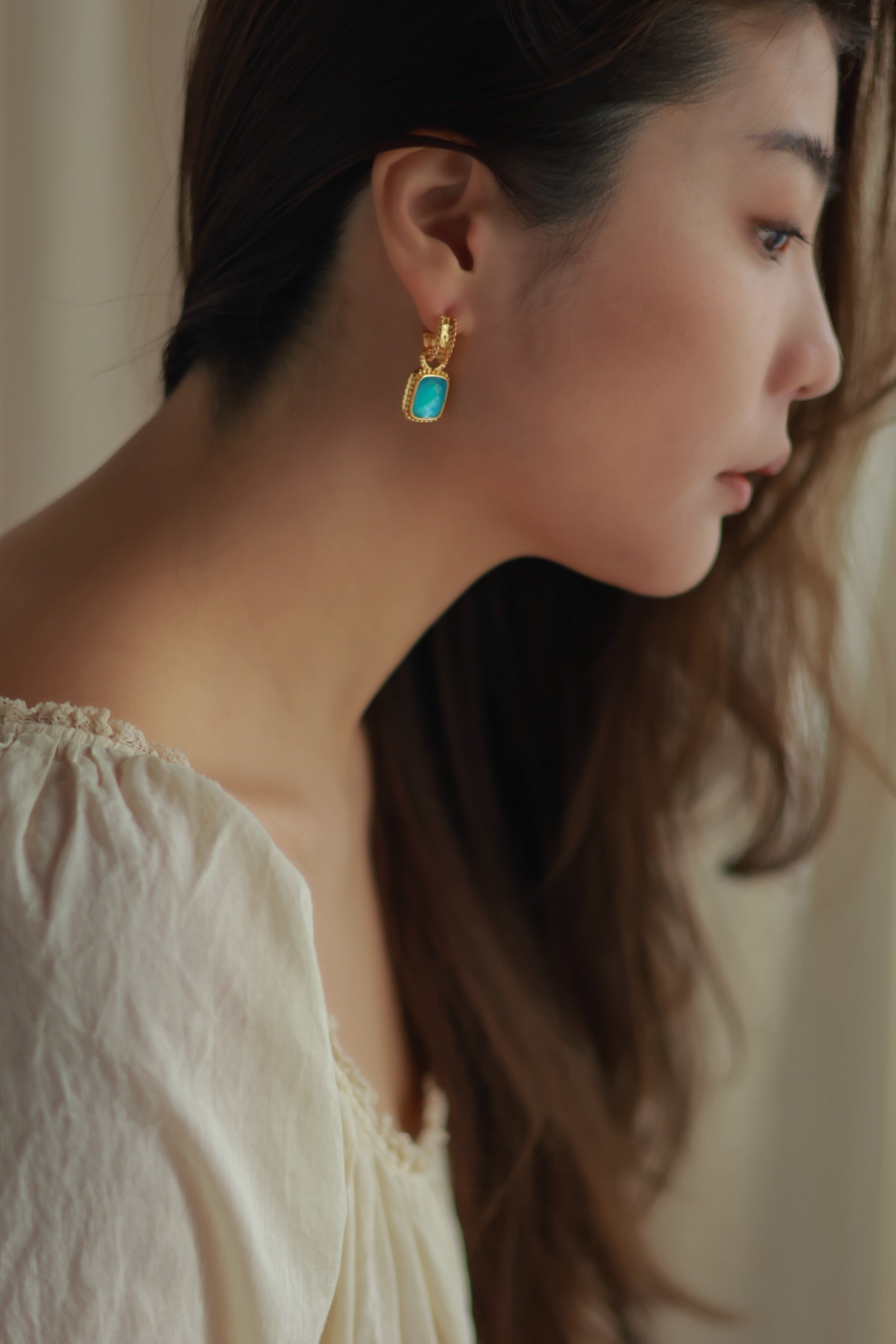 Amalfi Blue Gemstone  Earrings