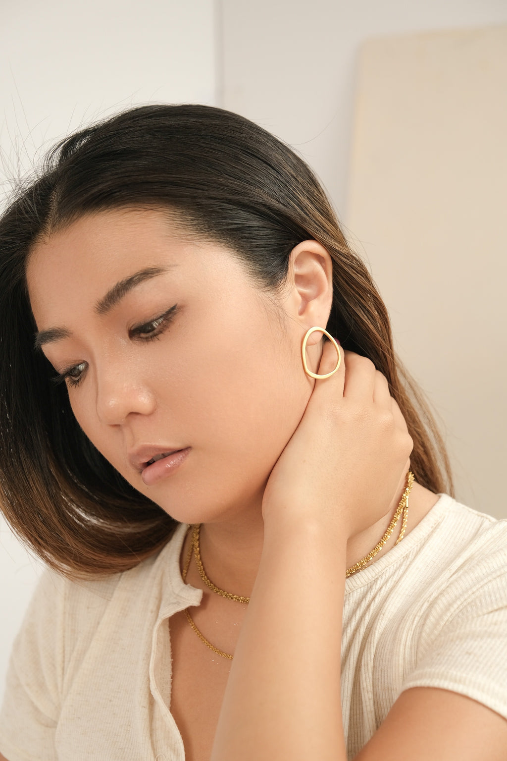 Irregular Circle Studs