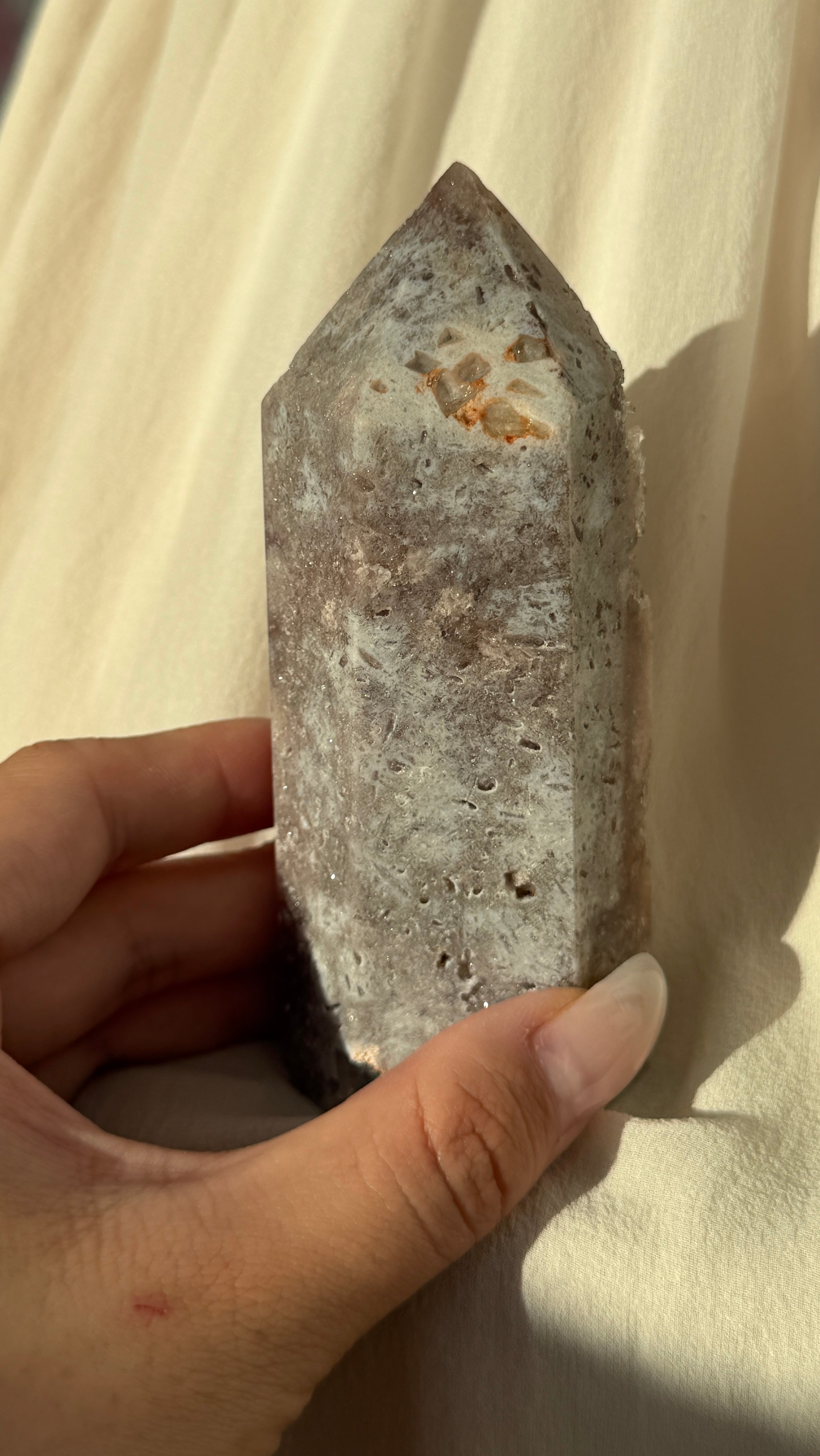 Brazil Druzy Agate Crystal Point  D