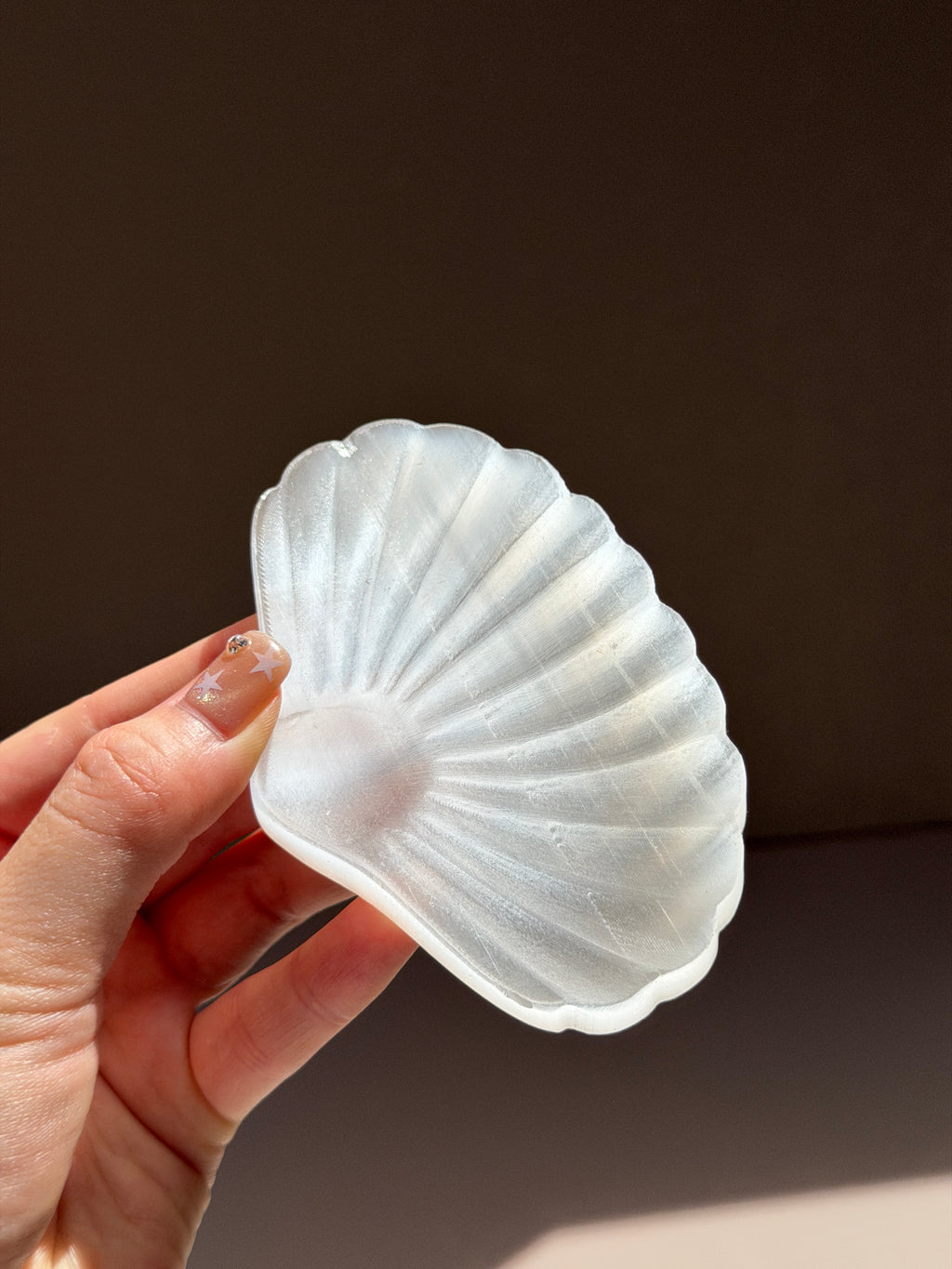 Moroccan Selenite Shell Dish