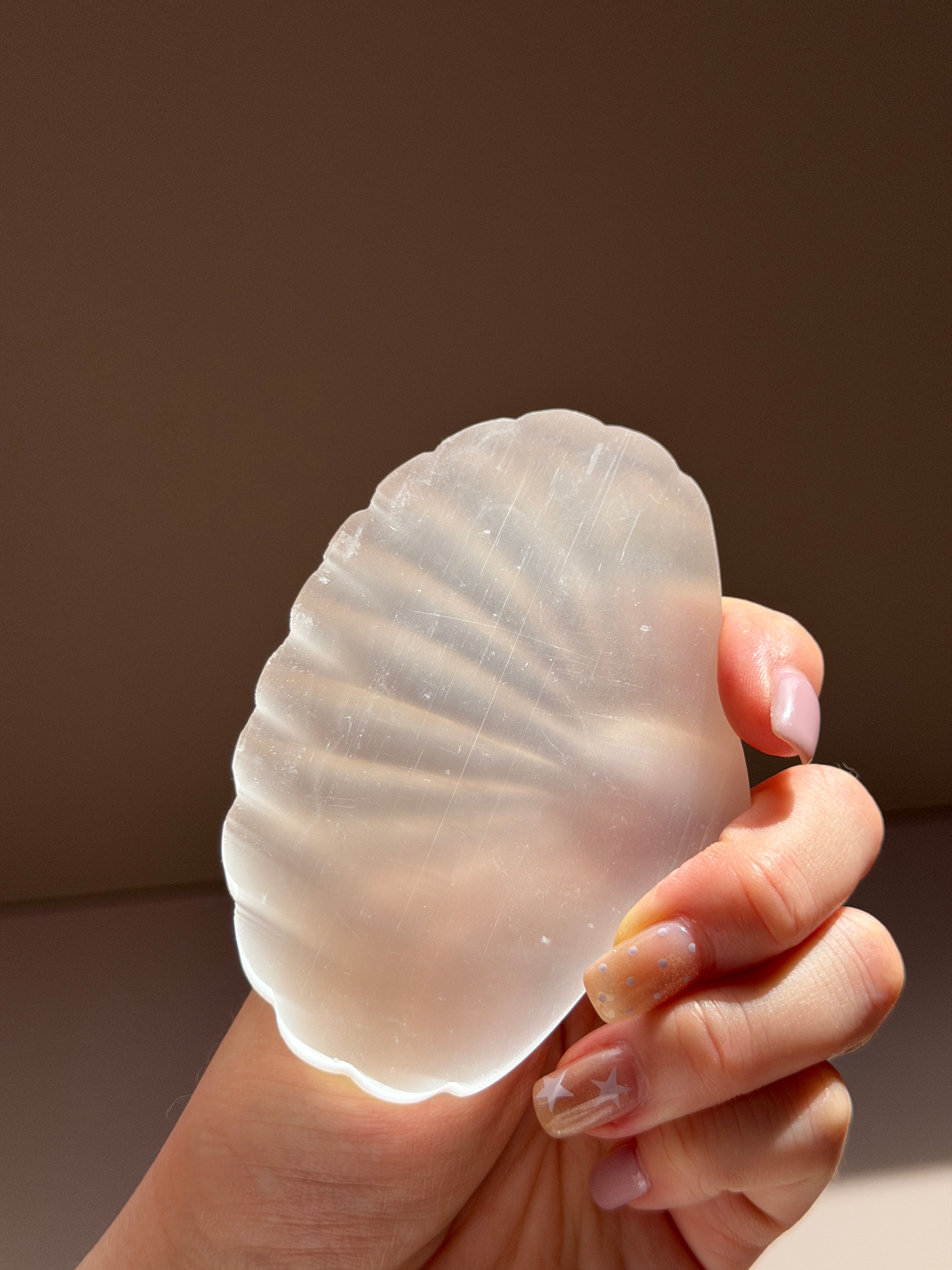 Moroccan Selenite Shell Dish