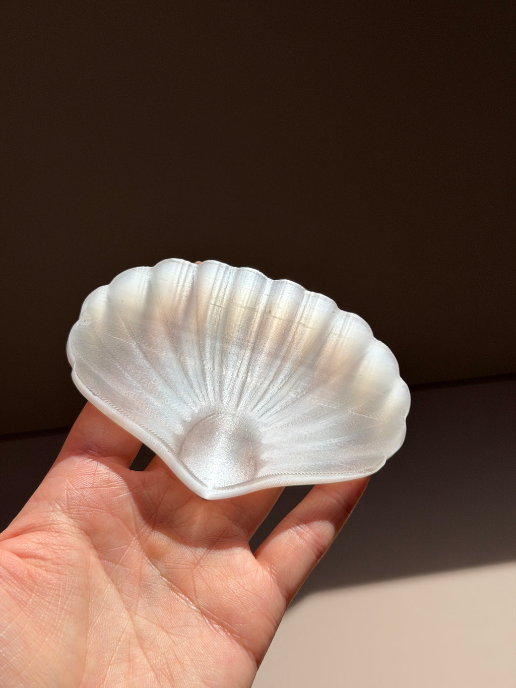 Moroccan Selenite Shell Dish