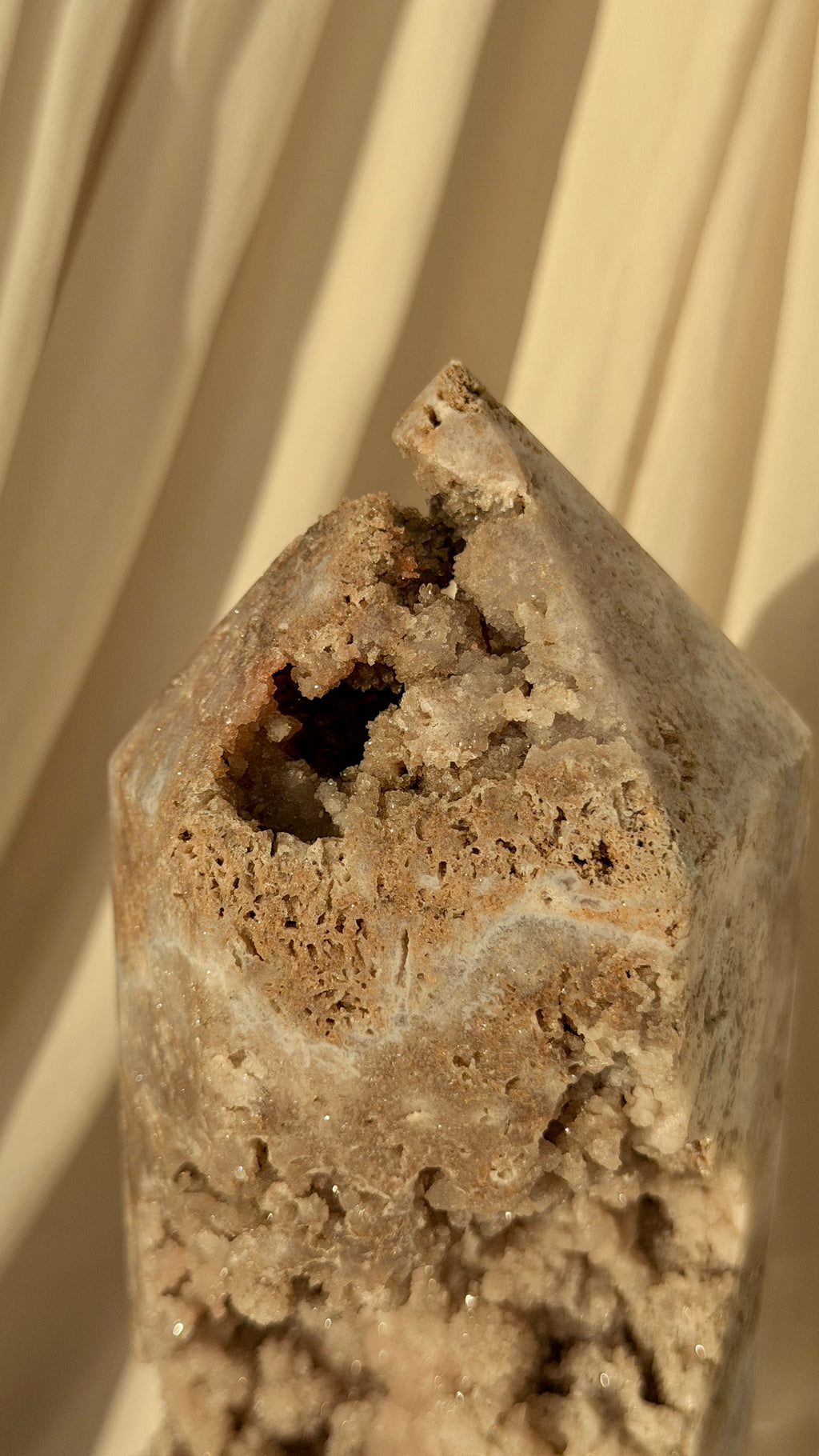 Brazil Druzy Agate Crystal Point A