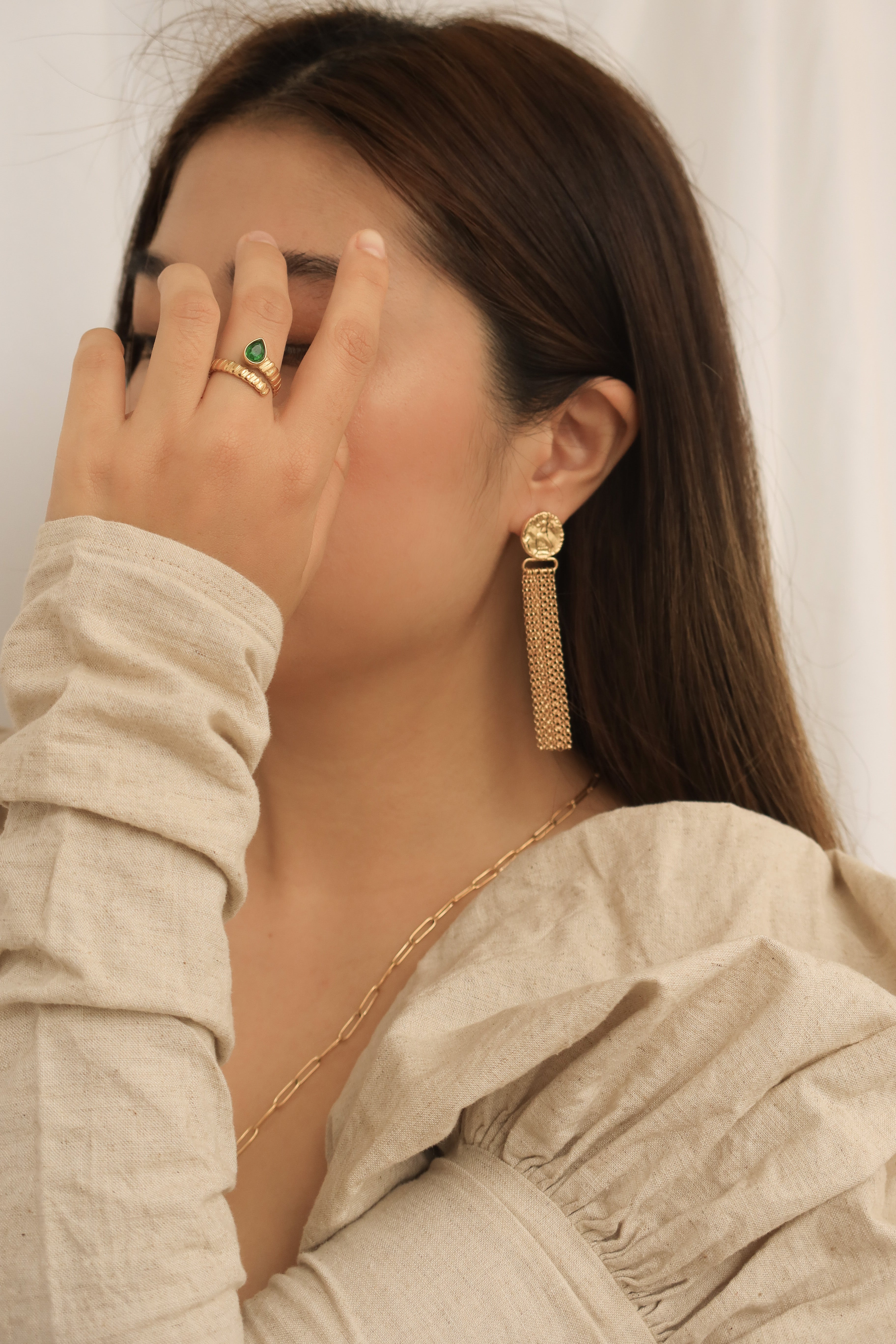 Coin Tassel Earrings