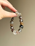 Mixed Phantom Quartz Crystal Bracelet