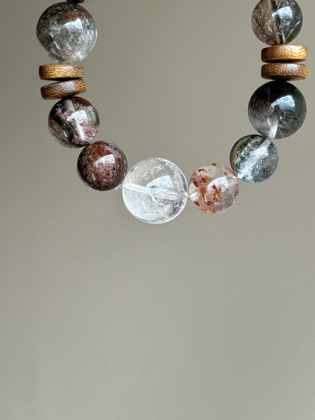 Mixed Phantom Quartz Crystal Bracelet
