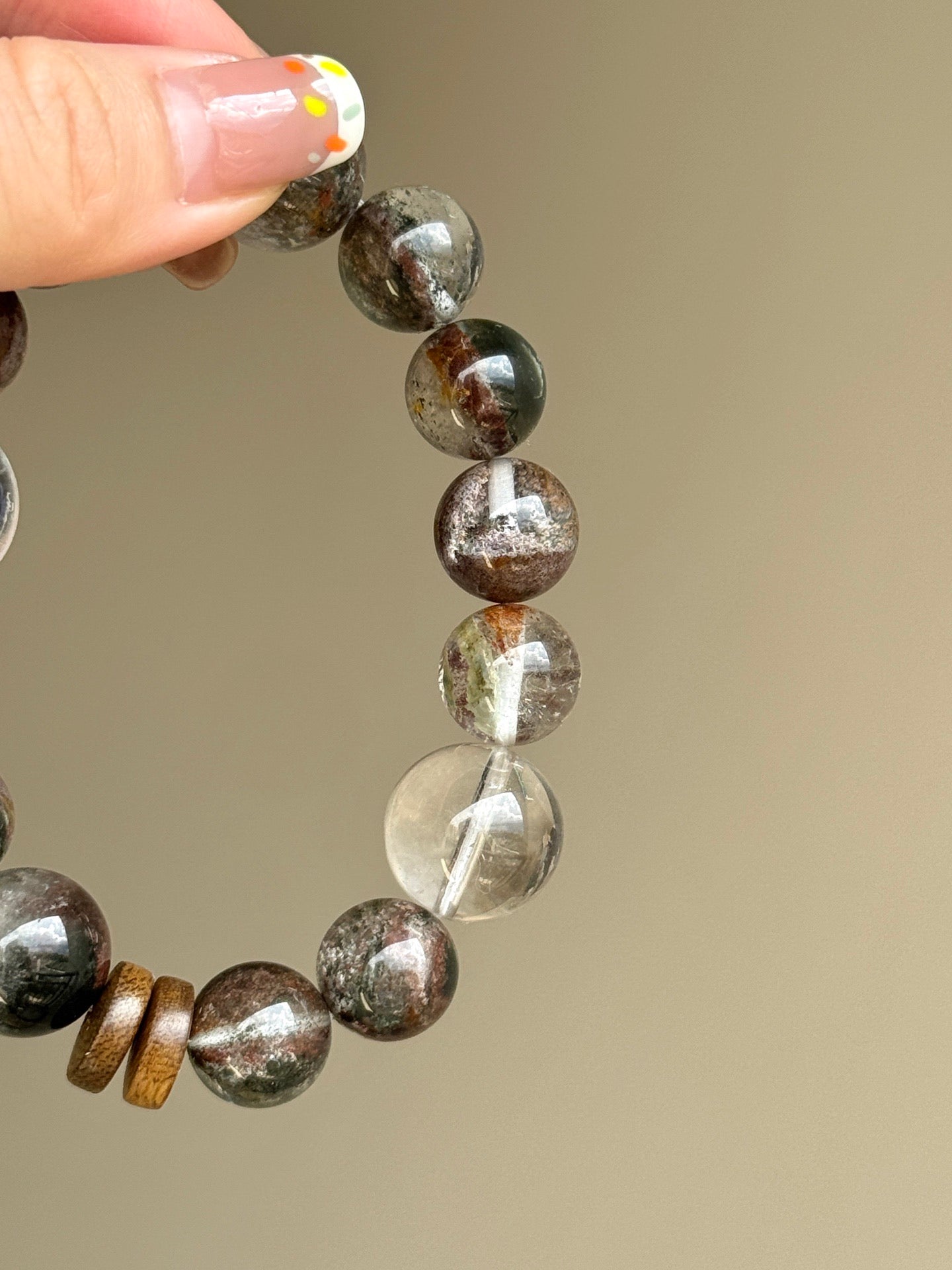 Mixed Phantom Quartz Crystal Bracelet