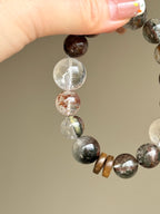Mixed Phantom Quartz Crystal Bracelet