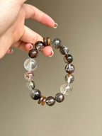 Mixed Phantom Quartz Crystal Bracelet