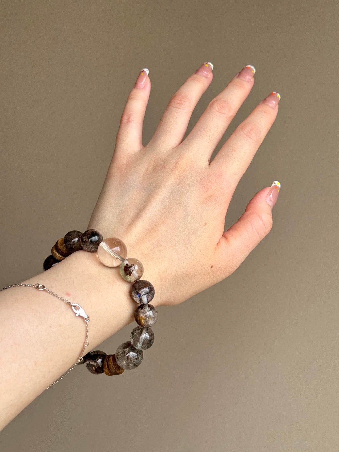 Mixed Phantom Quartz Crystal Bracelet