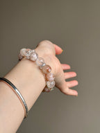 Flower Agate Mixed Crystal Bracelet (with Charm)