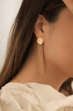 Coin Tassel Earrings