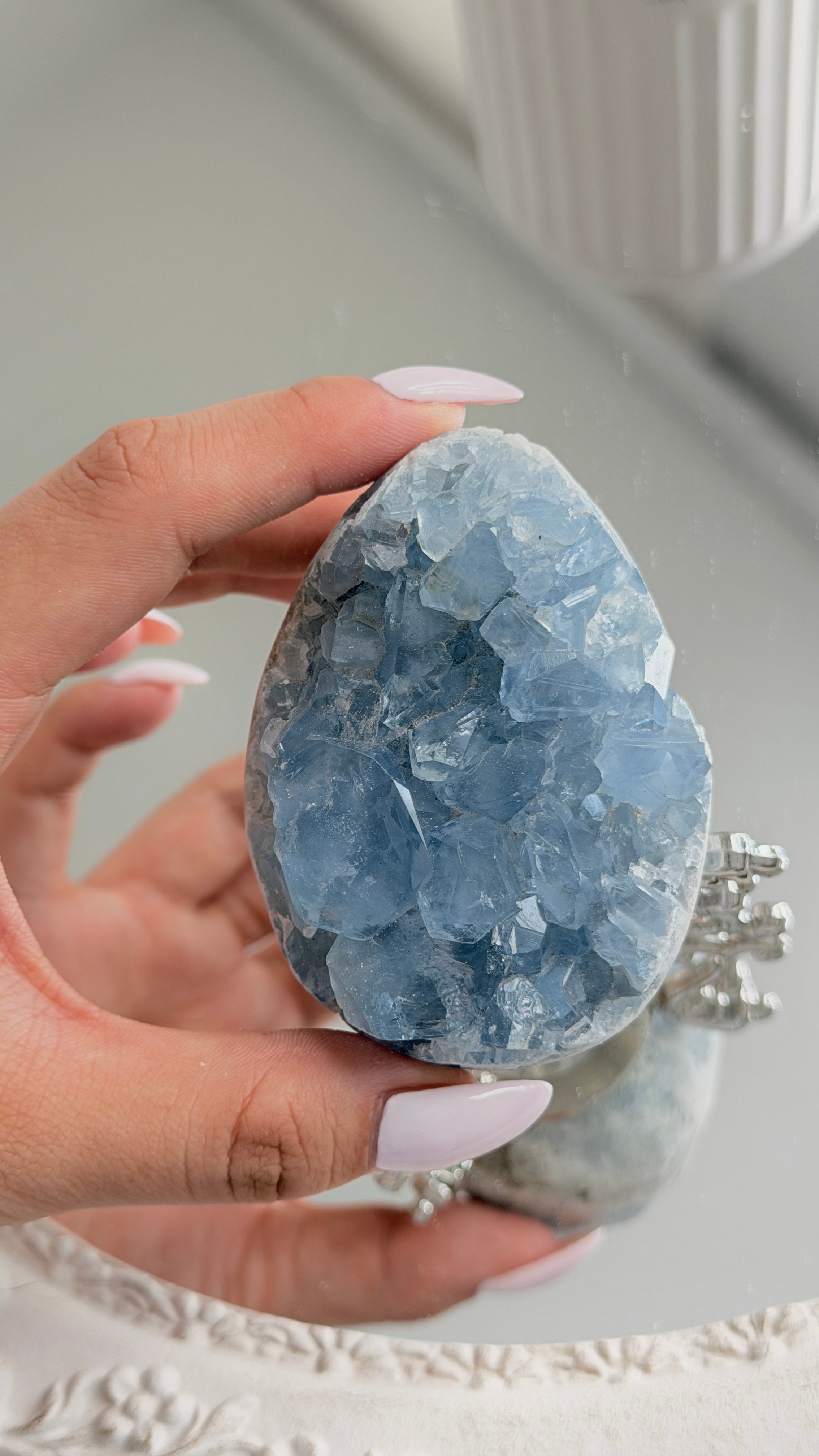 Blue Celestite  Egg #B