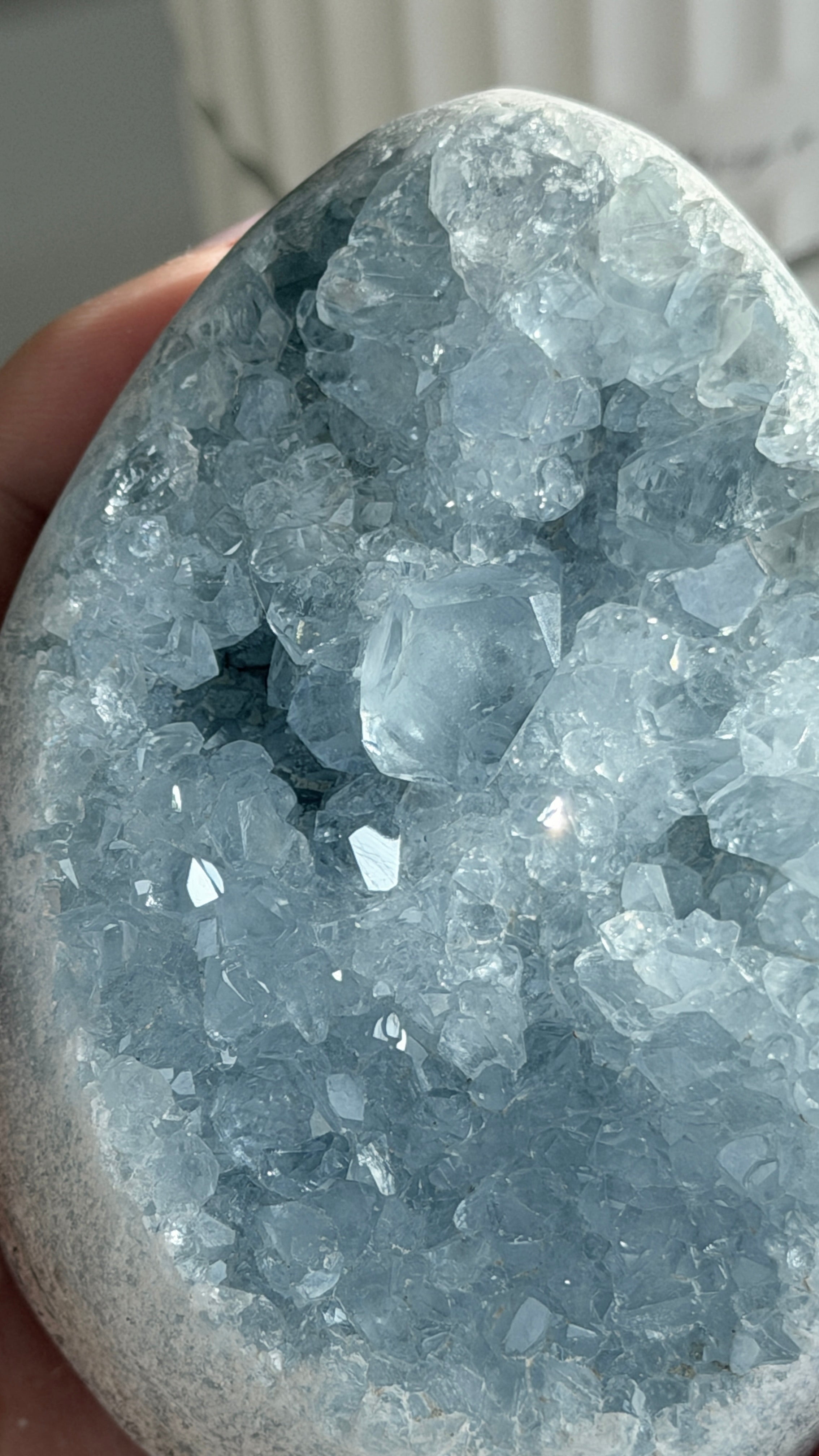 High Grade Blue Celestite  Egg #C1