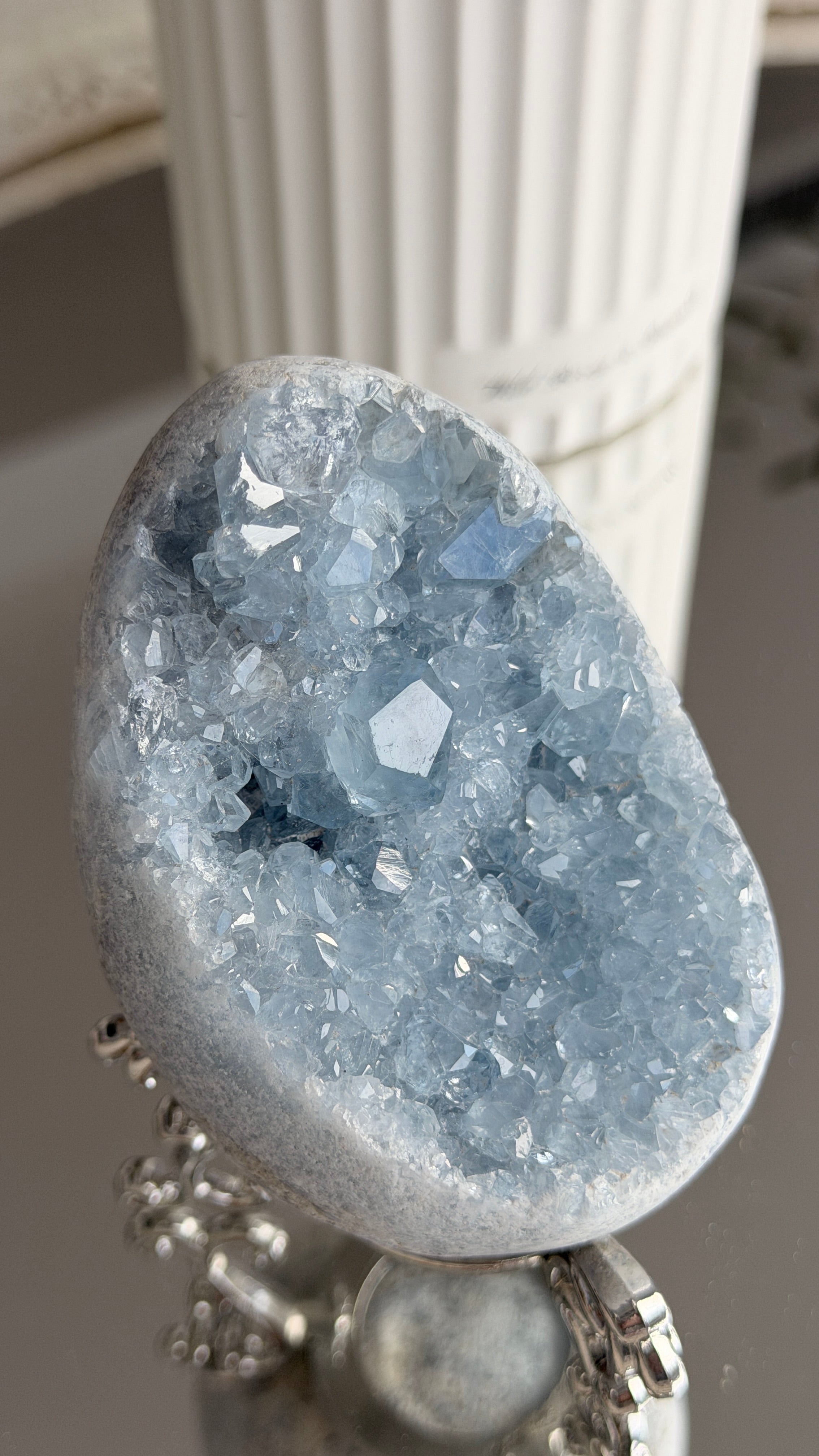 High Grade Blue Celestite  Egg #C1