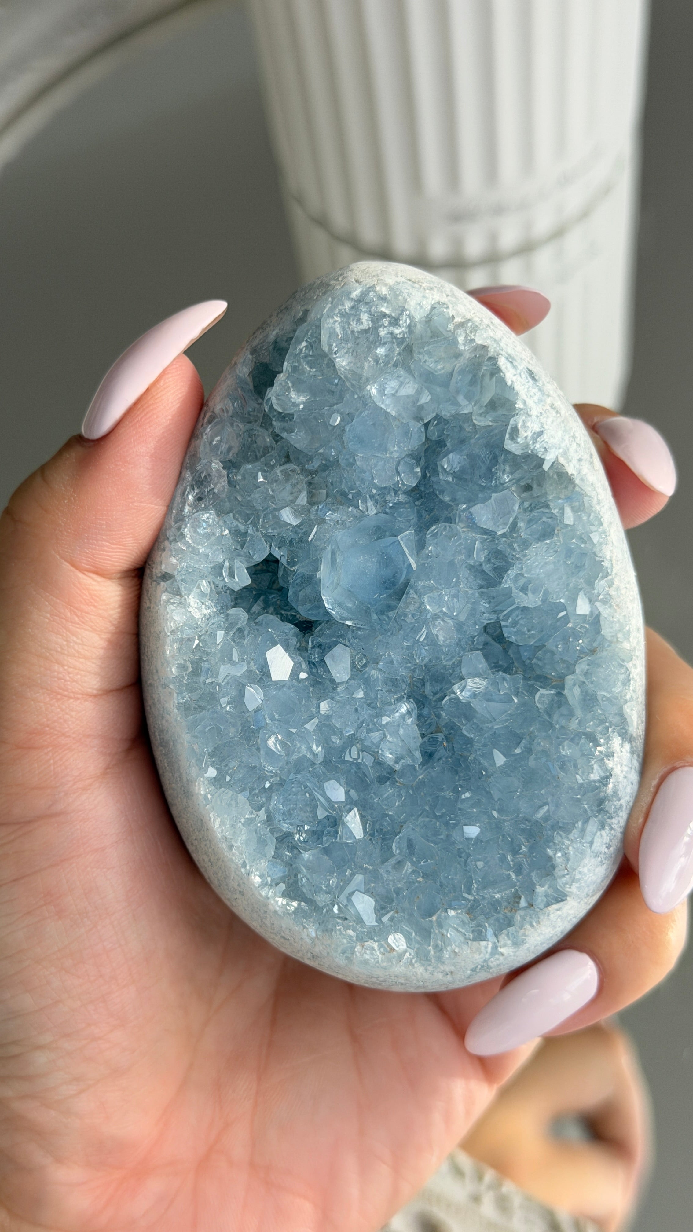 High Grade Blue Celestite  Egg #C1