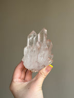 Madagascar Pink Hue Clear Quartz Cluster