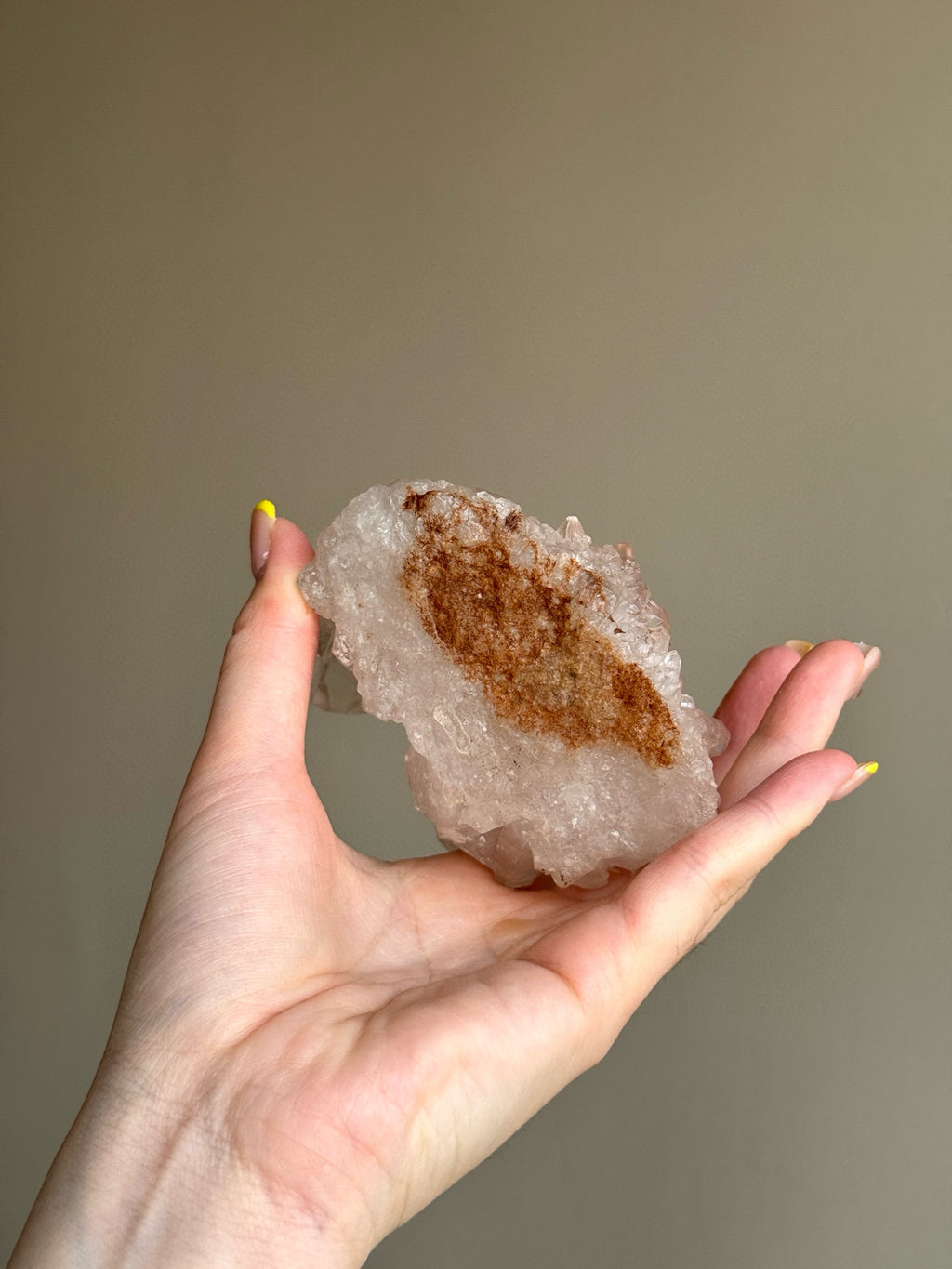 Madagascar Pink Hue Clear Quartz Cluster